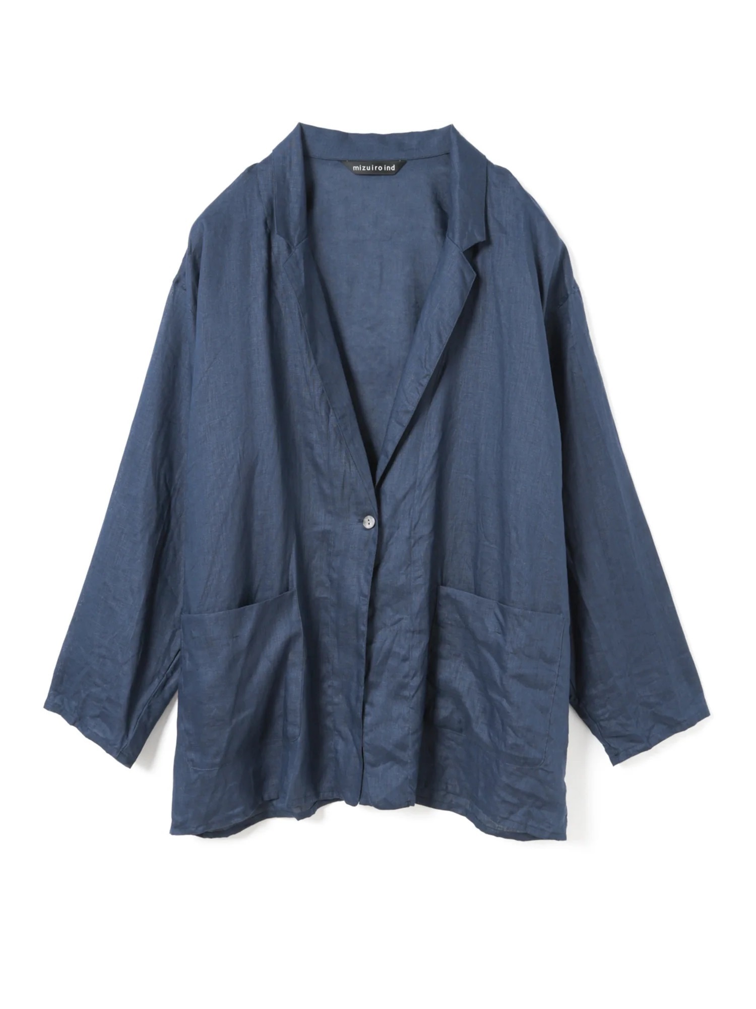linen wide shirt JK | 2-230116(navy 77-Free)