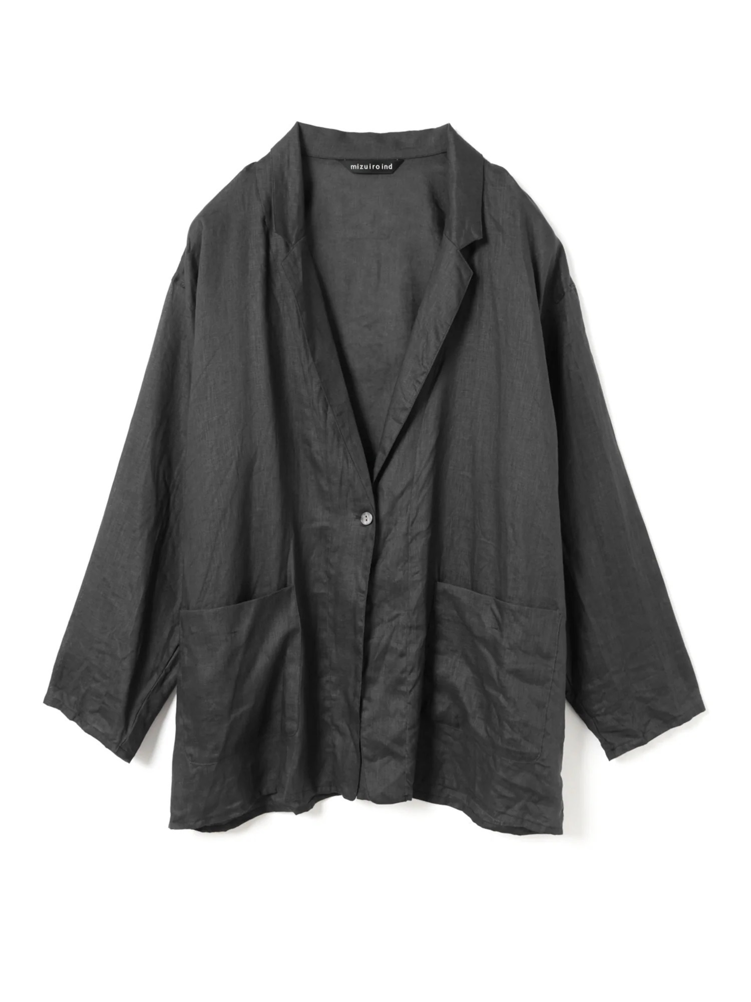 linen wide shirt JK | 2-230116(black 99-Free)