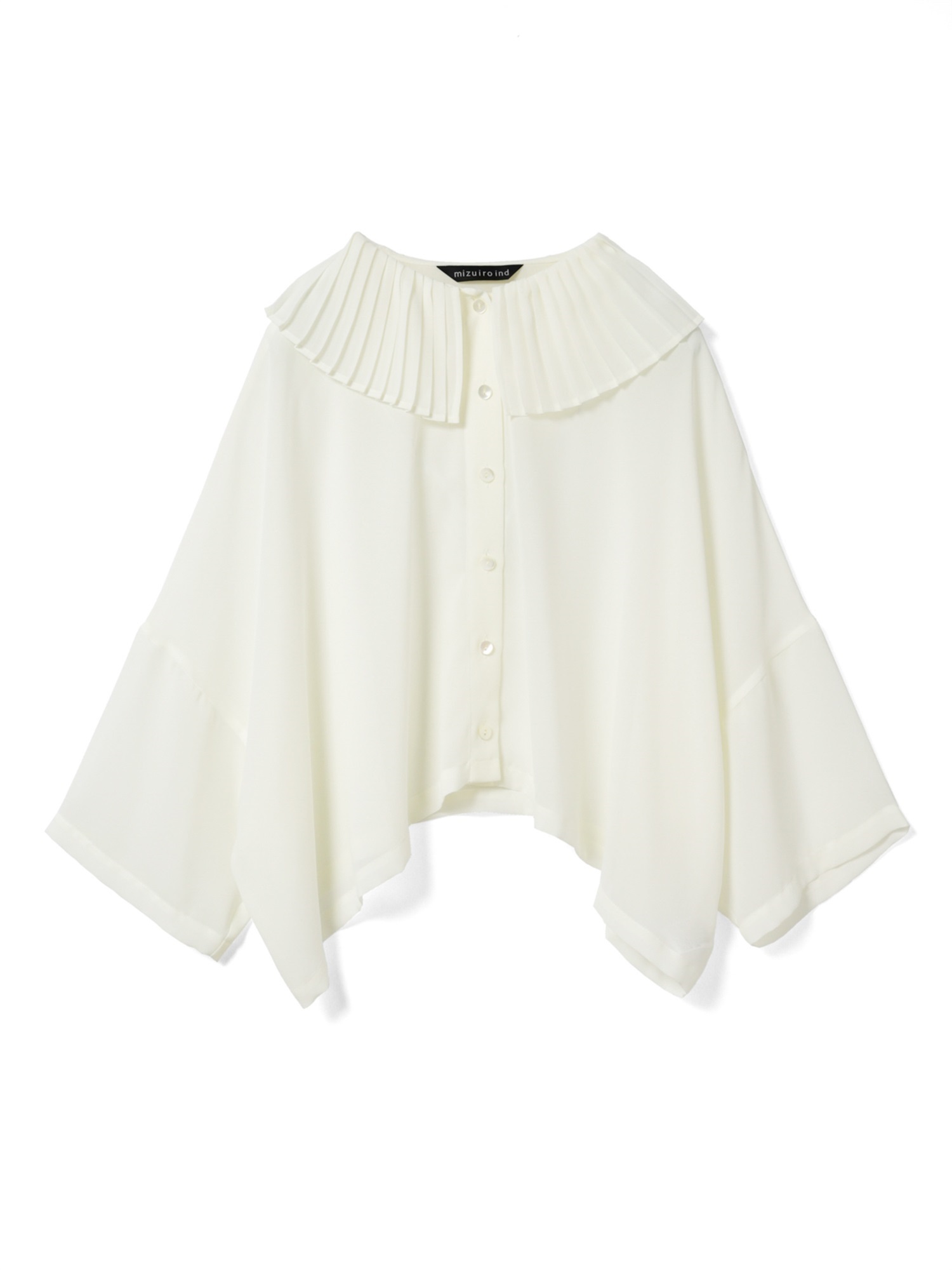 pleats collar wide shirt | 2-230117( ivory 12)