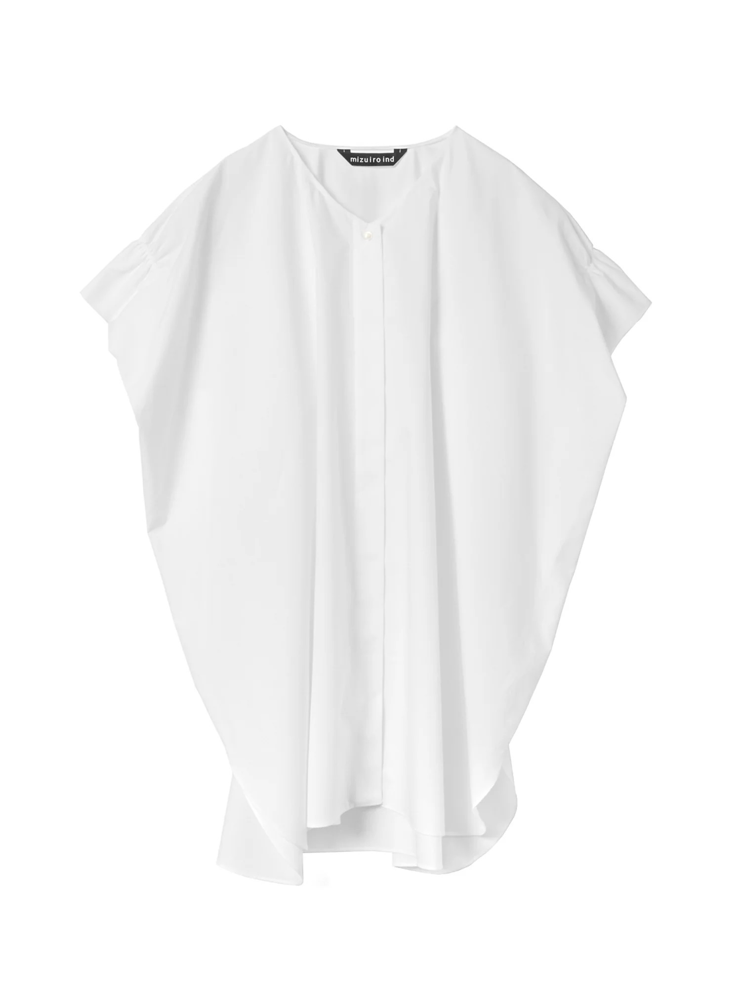 V neck wide tunic shirt | 2-230118(off white 11-Free)