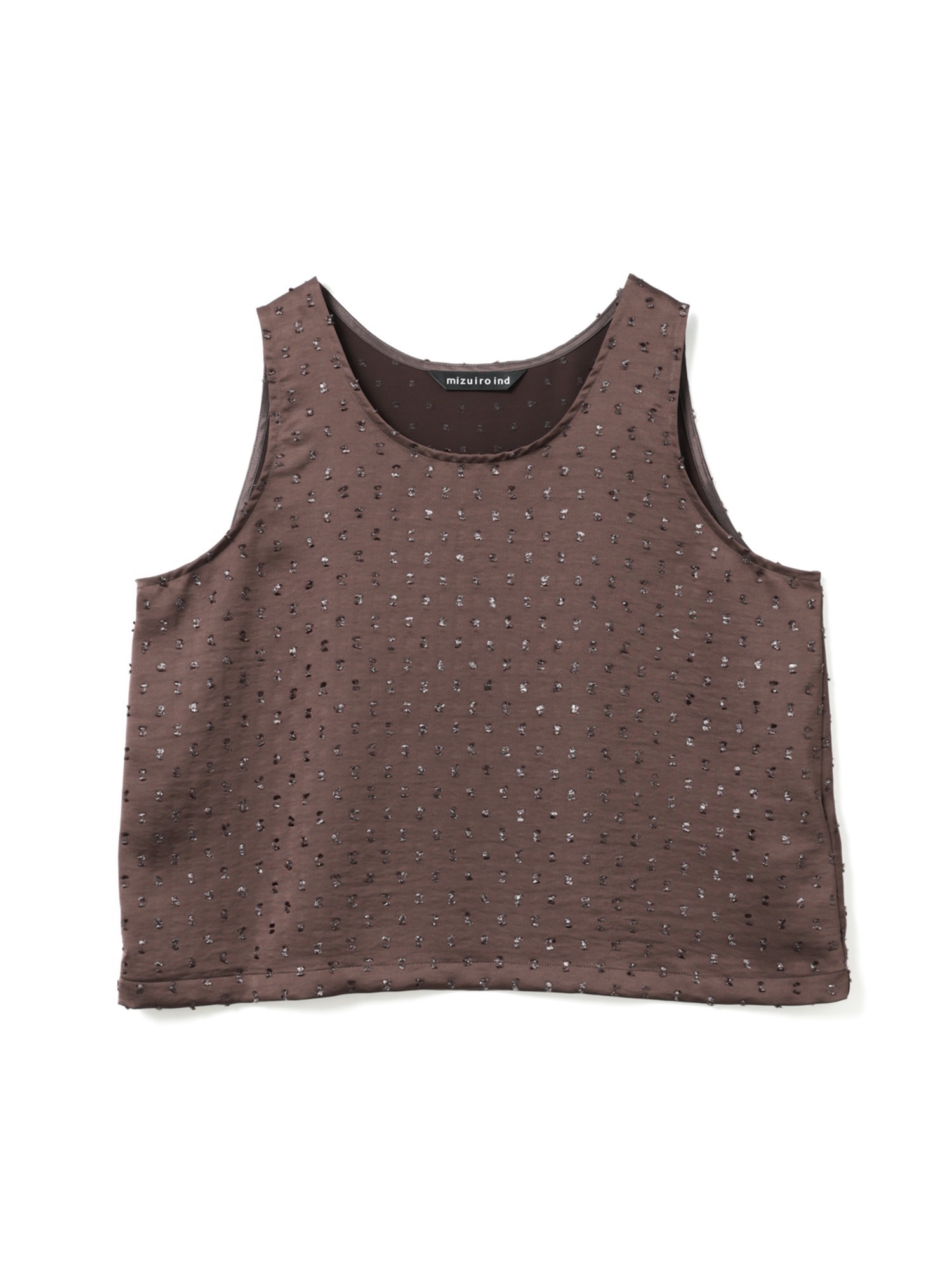 satin JQ tank TOP | 2-230122(brown 44-Free)