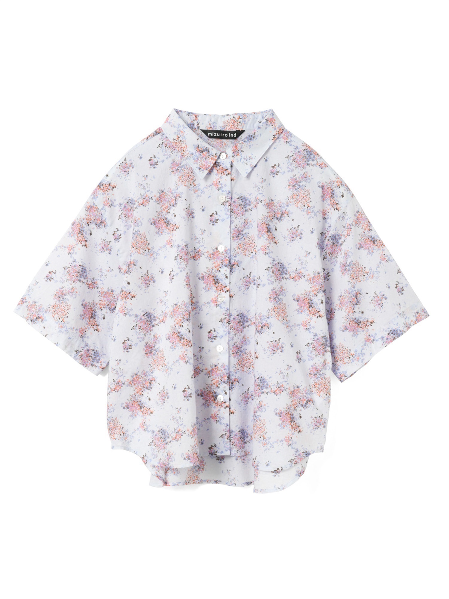 flower print half slv shirt | 2-230124(l.blue 30-Free)