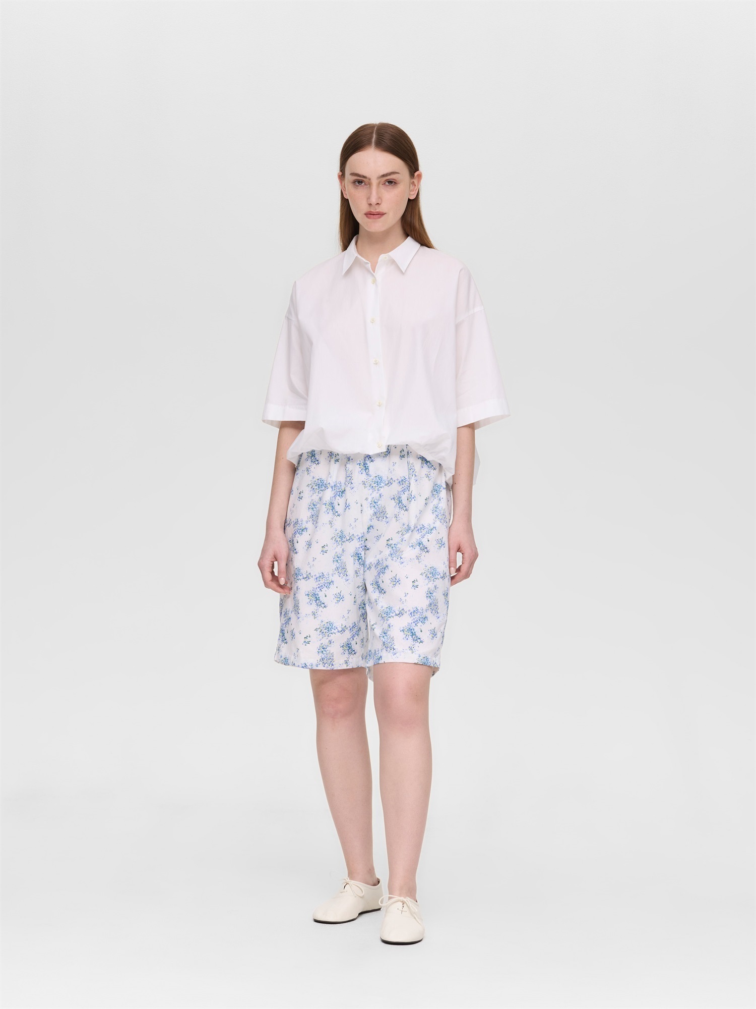 half slv ballon shirt | 2-230128