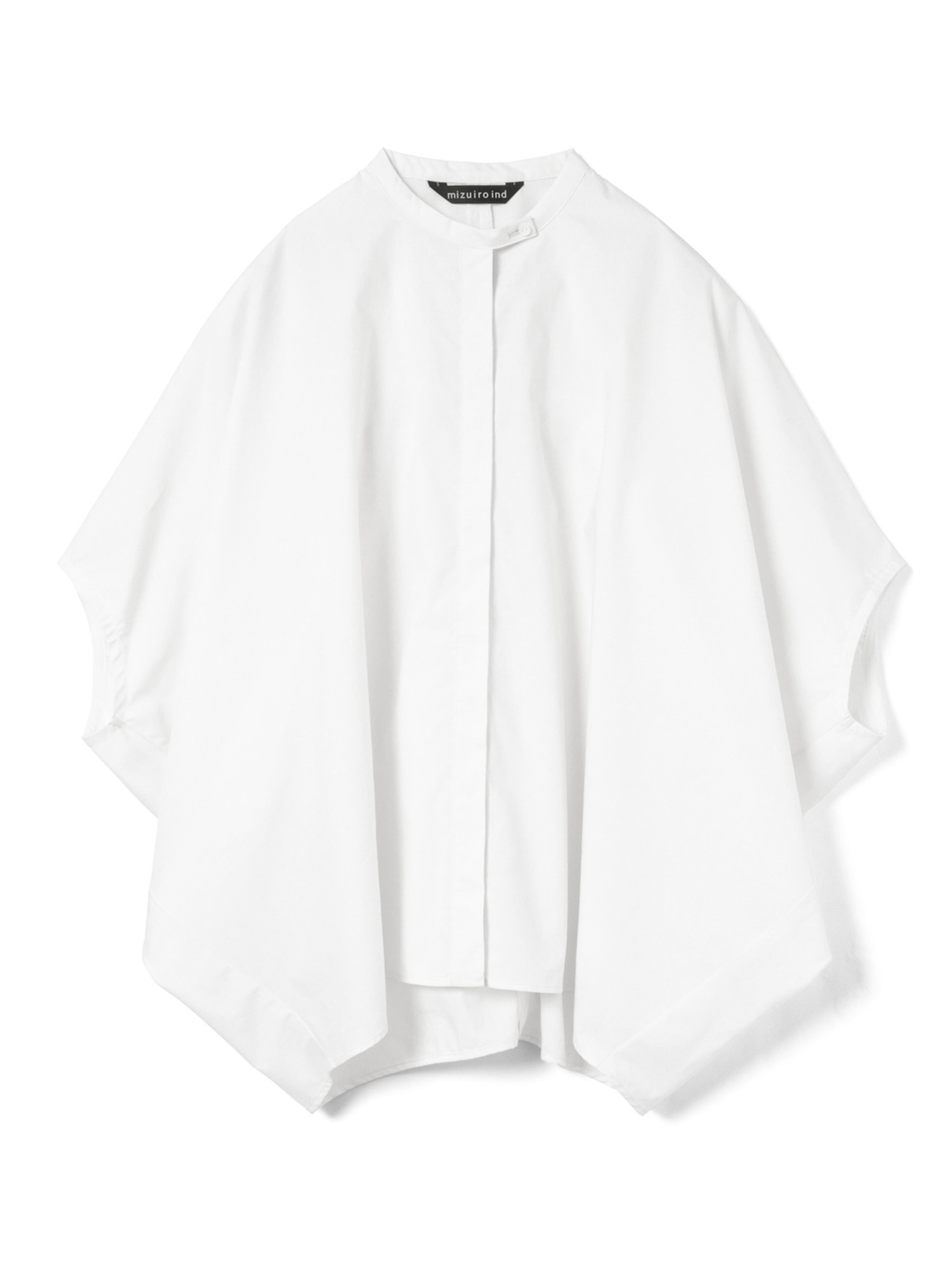 stand collar cocoon shirt | 2-230133(off white 11-Free)