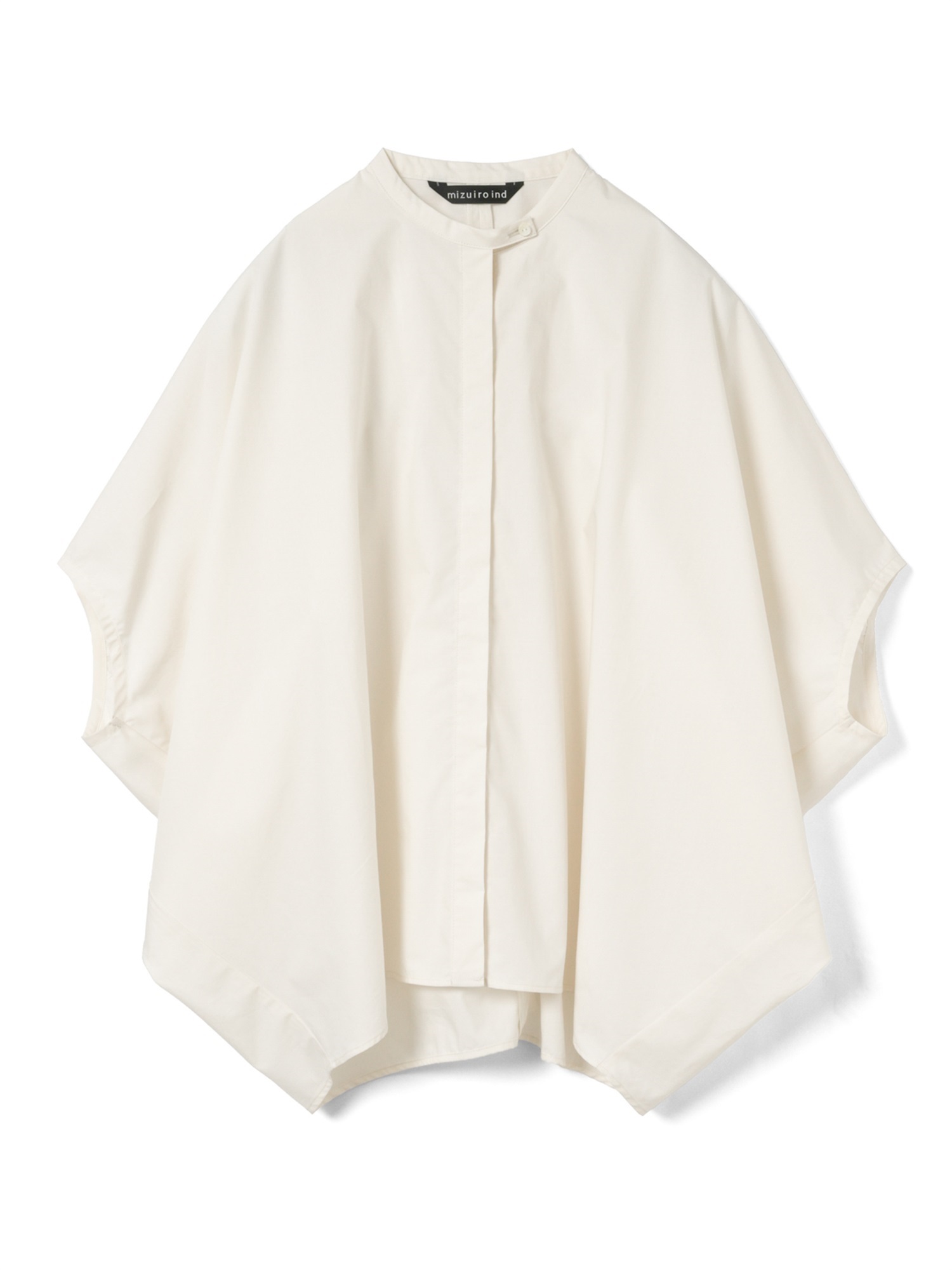 stand collar cocoon shirt | 2-230133(ivory 12-Free)