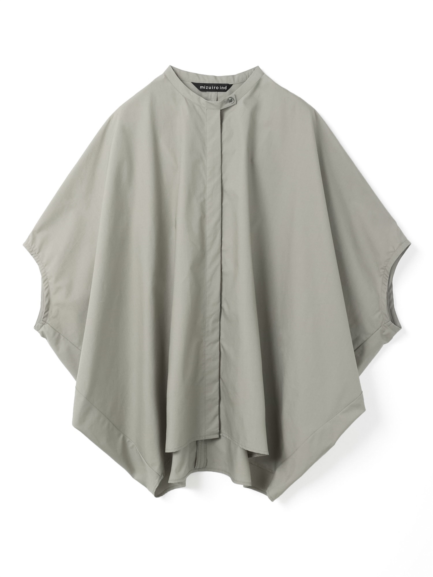stand collar cocoon shirt | 2-230133(gray 91-Free)