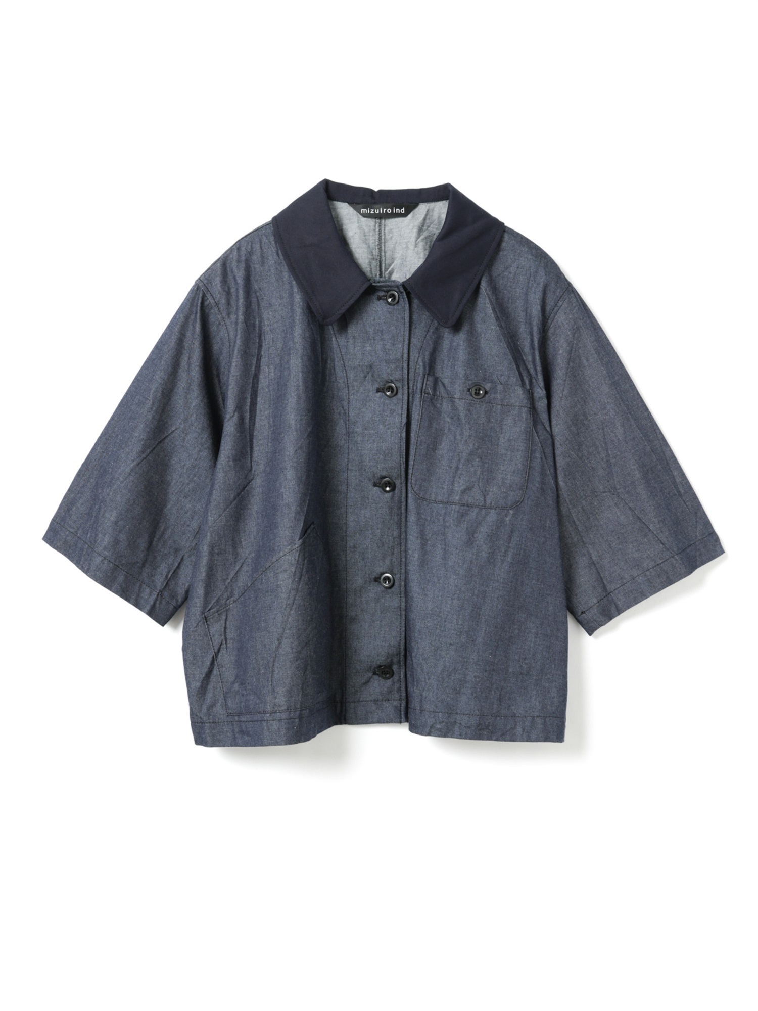 half slv denim shirt | 2-230135(navy 77-Free)