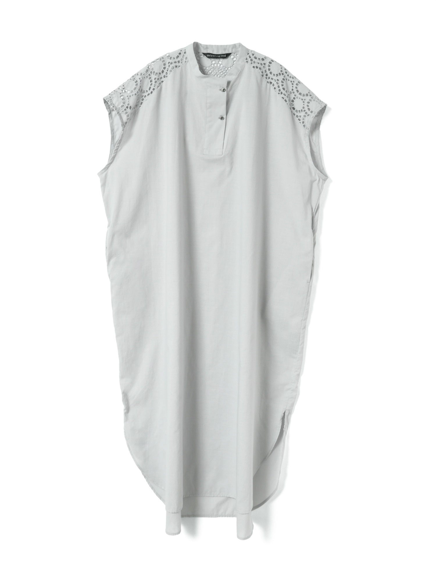 lace shoulder long OP | 2-250105(gray 91-Free)
