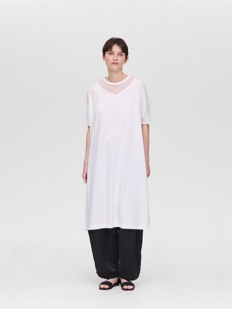 tulle neck wide OP | 2-250106