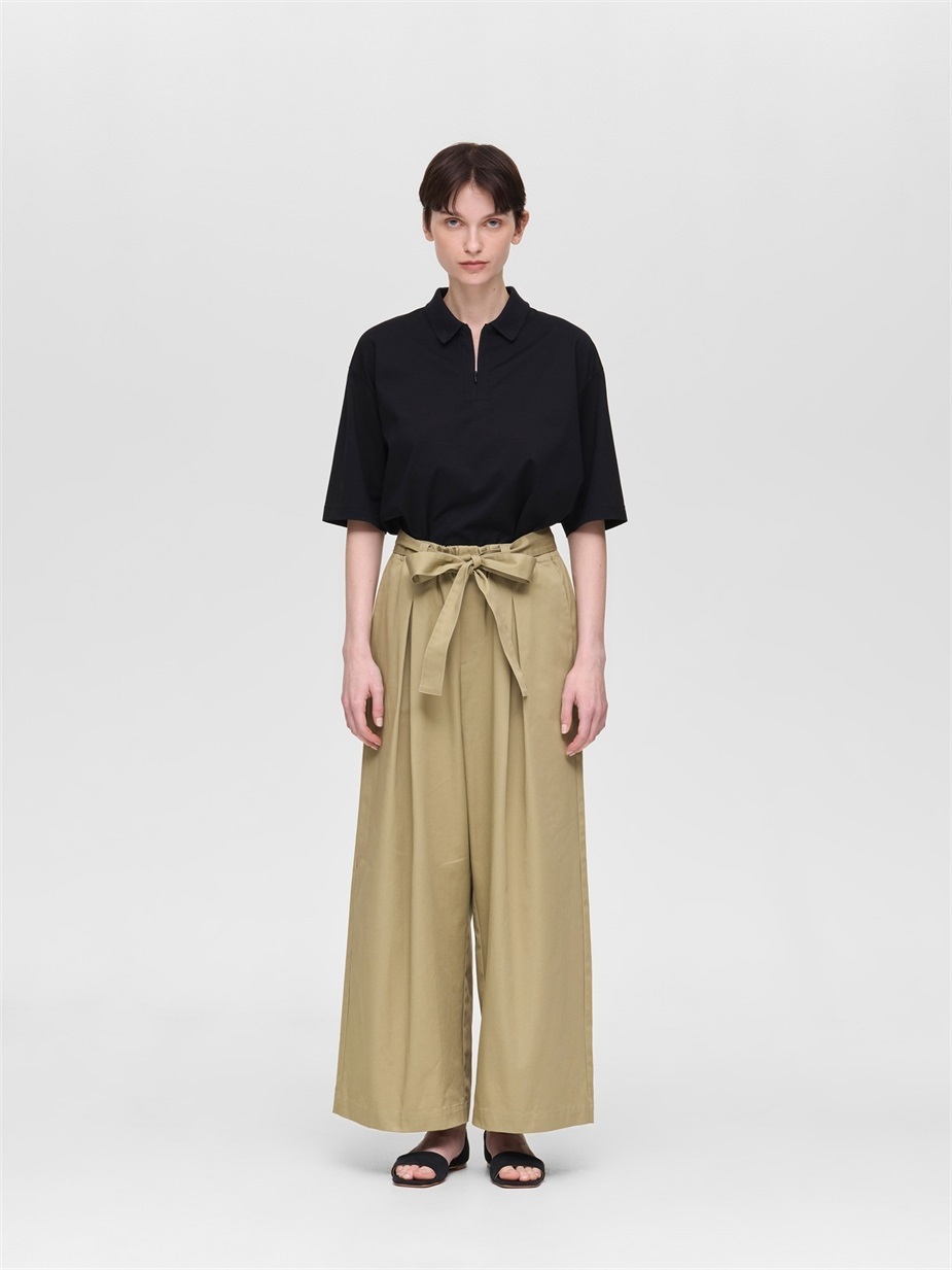 wide chino PT with belt | 2-260097