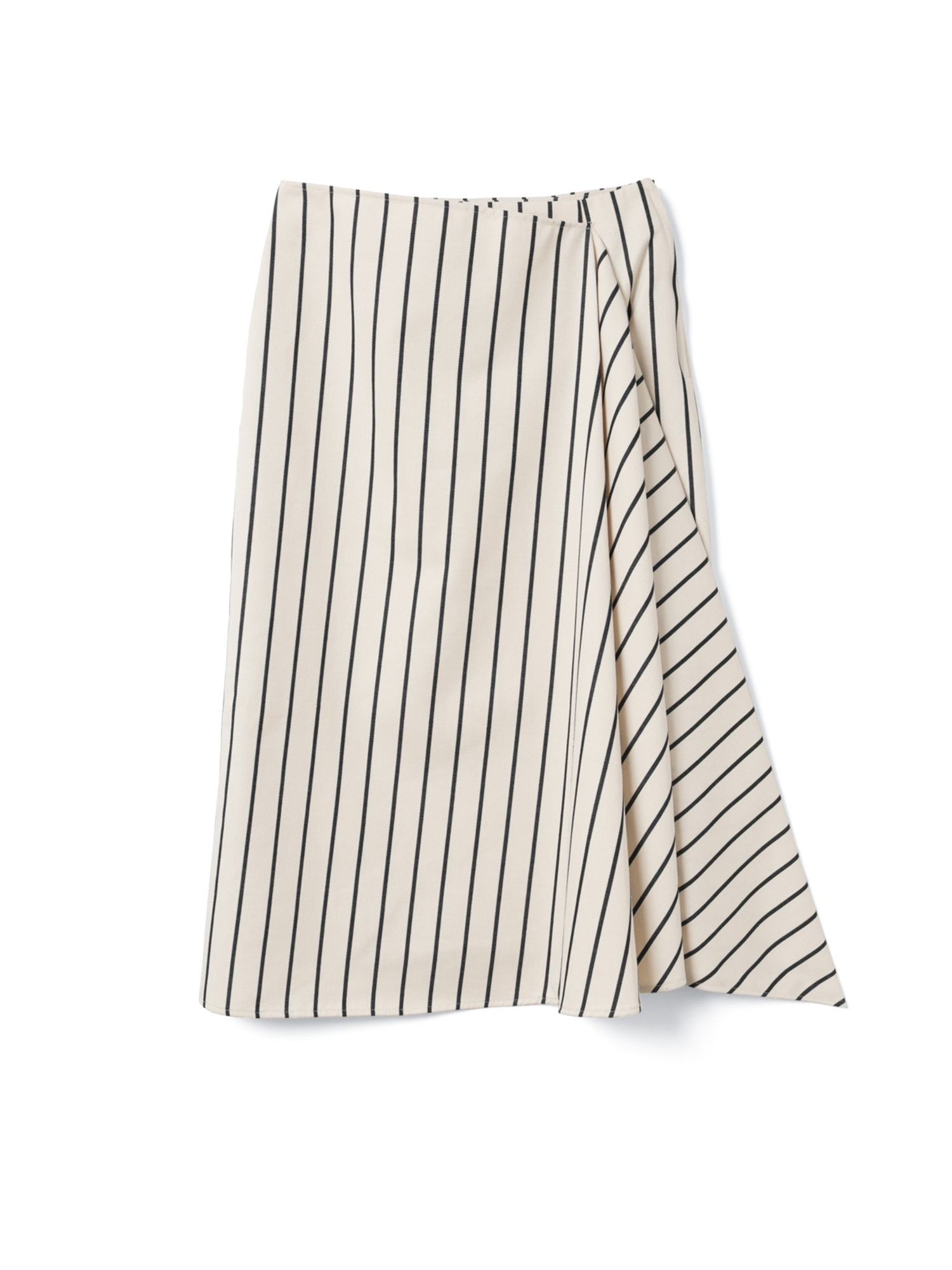stripe asymmetry drape SK | 2-260108(ivory 12-Free)