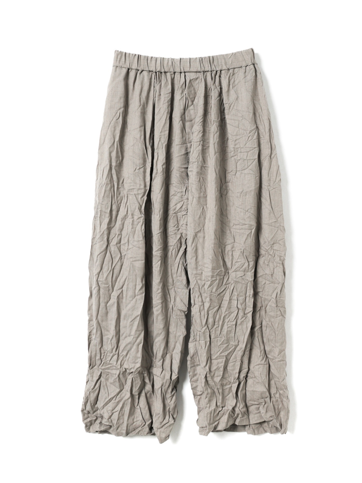 wrinkle pleats stripe wide easy PT | 2-260109(beige 20A-Free)