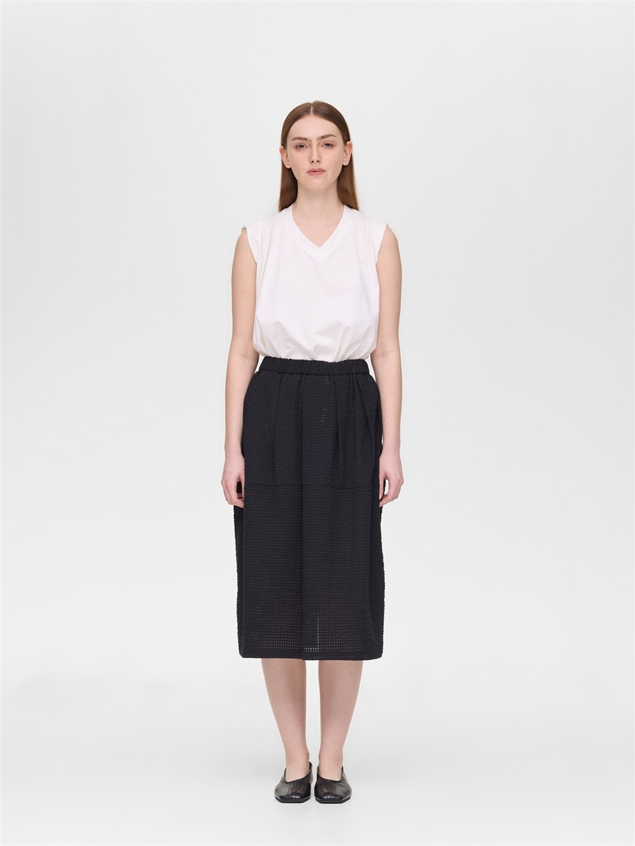karami check tuck cocoon SK | 2-260115