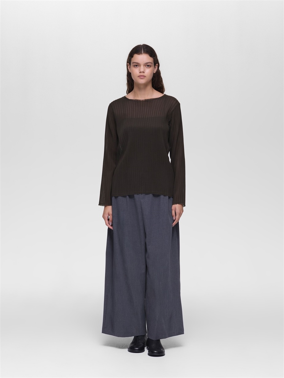 pleats like crew neck P/O | 3-210071