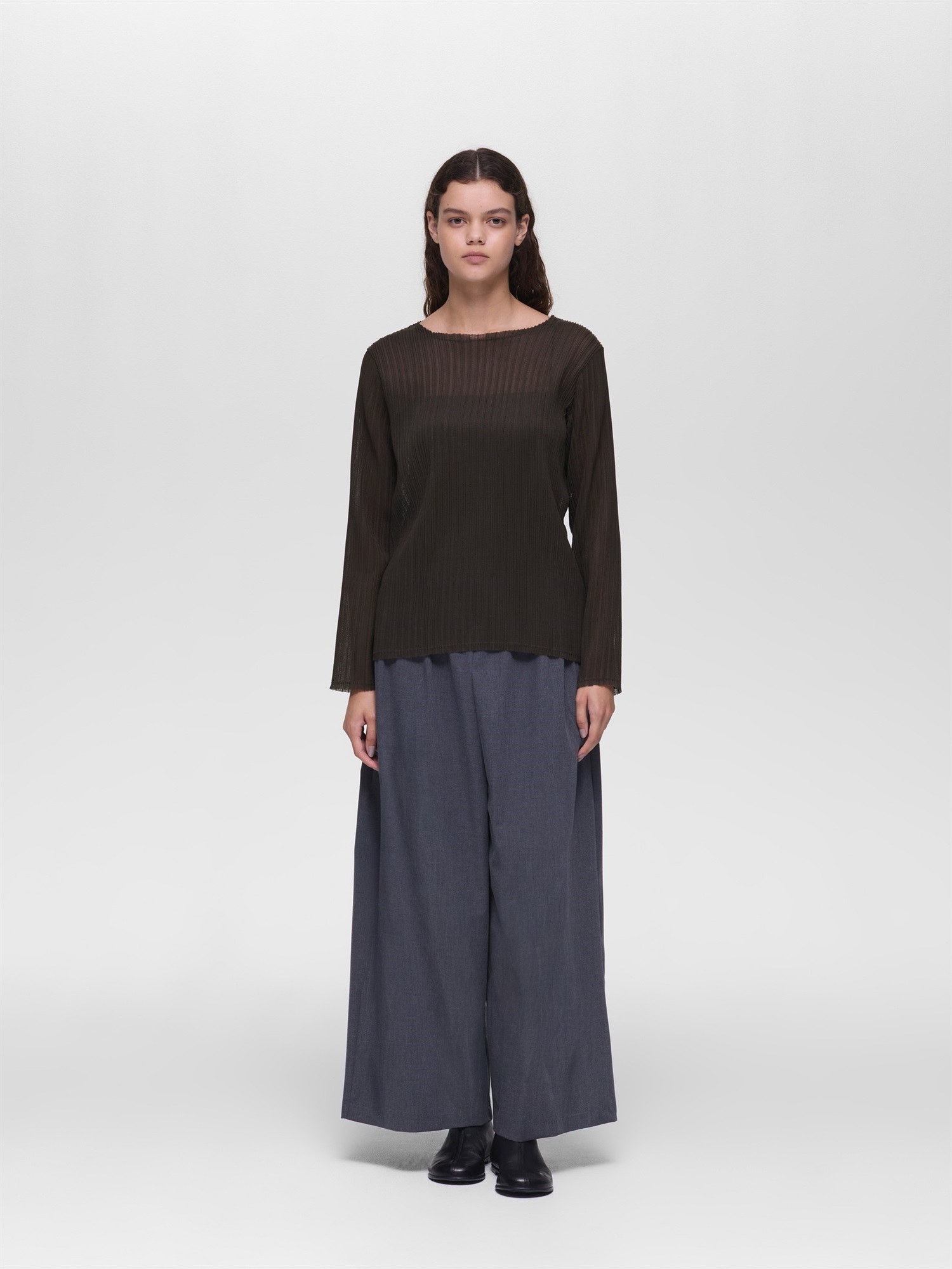 pleats like crew neck P/O | 3-210071