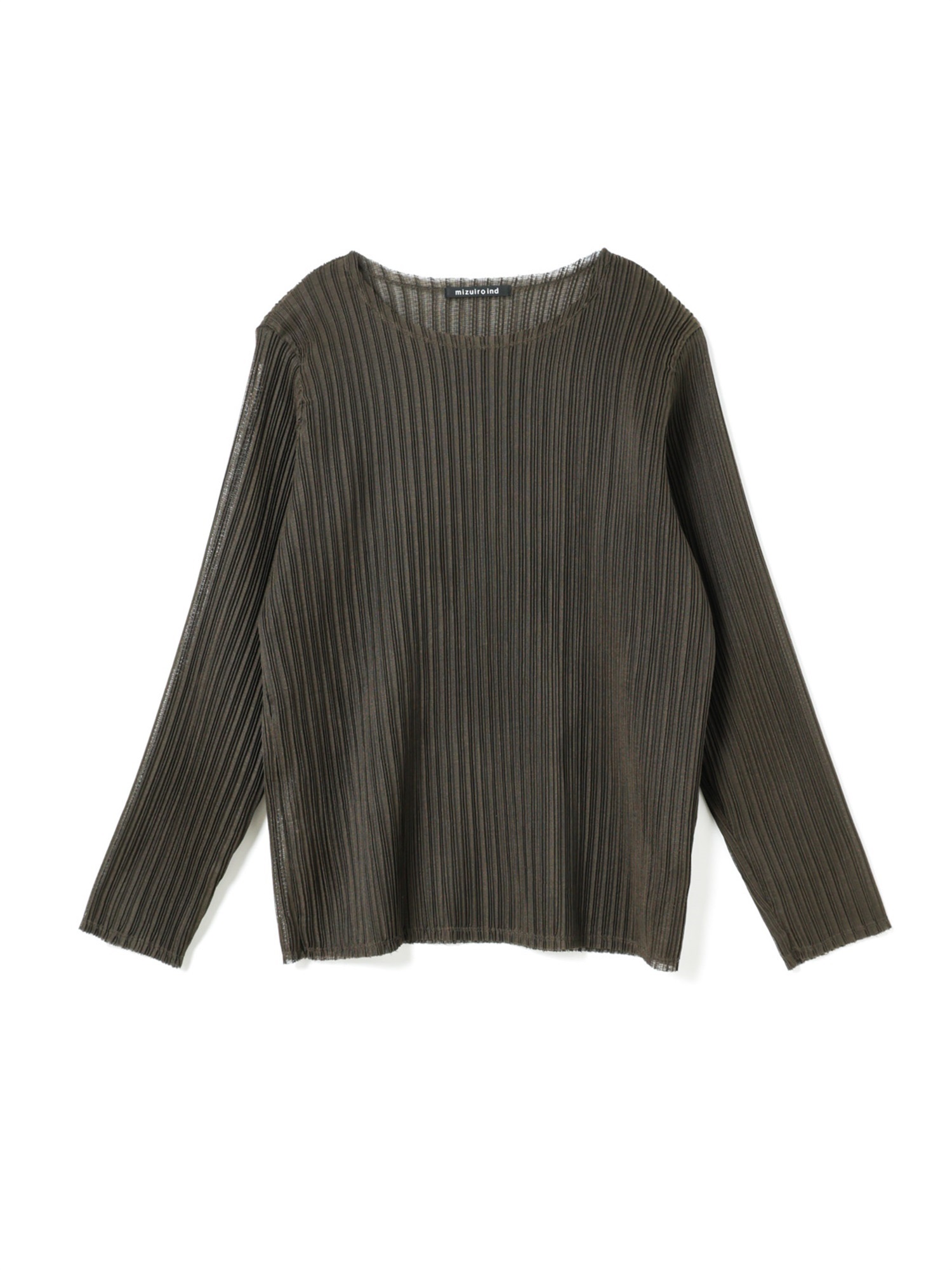 pleats like crew neck P/O | 3-210071(khaki 24-Free)