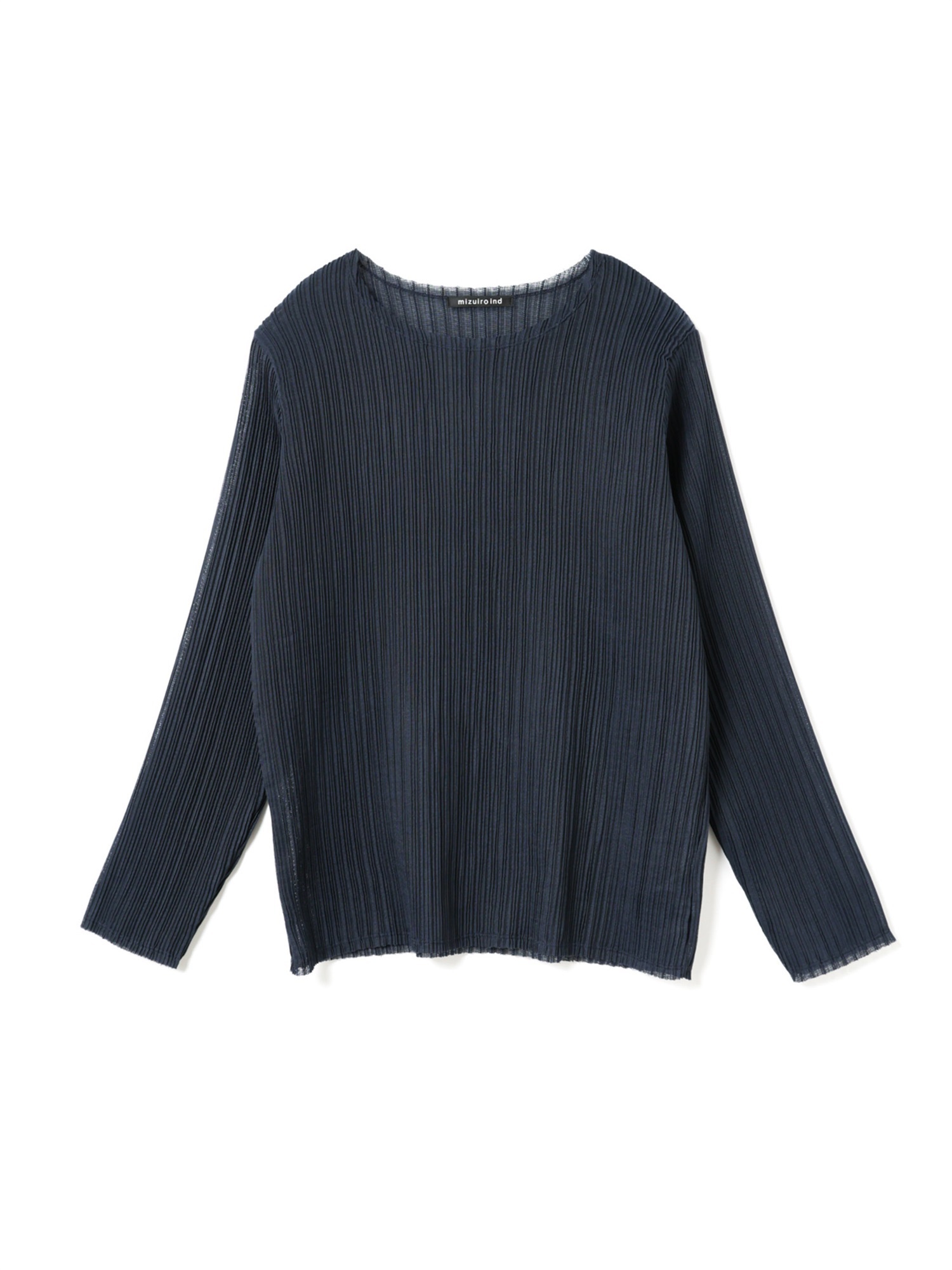 pleats like crew neck P/O | 3-210071(navy 77-Free)