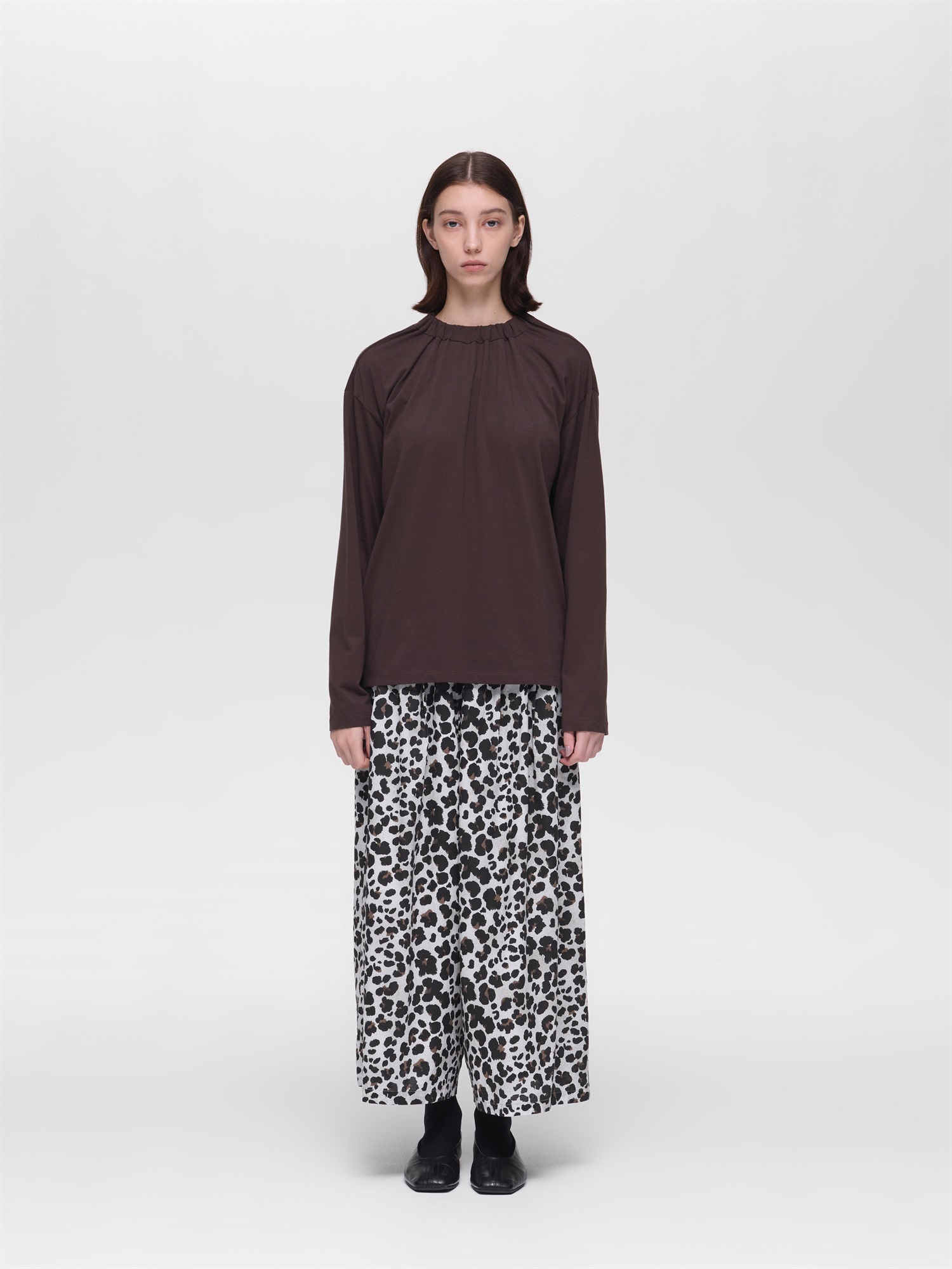 gather high neck P/O | 3-210073
