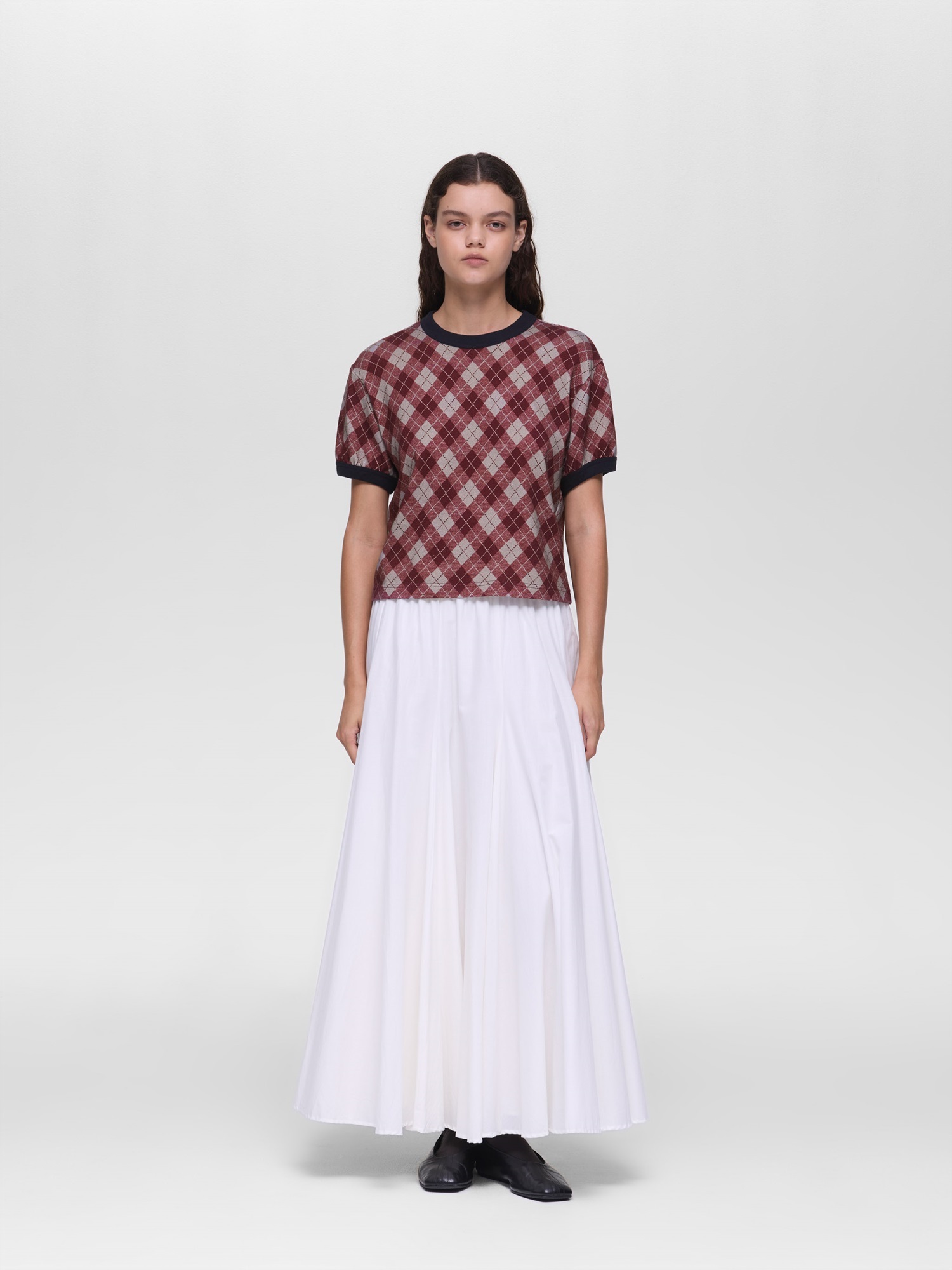 argyle print T | 3-210075