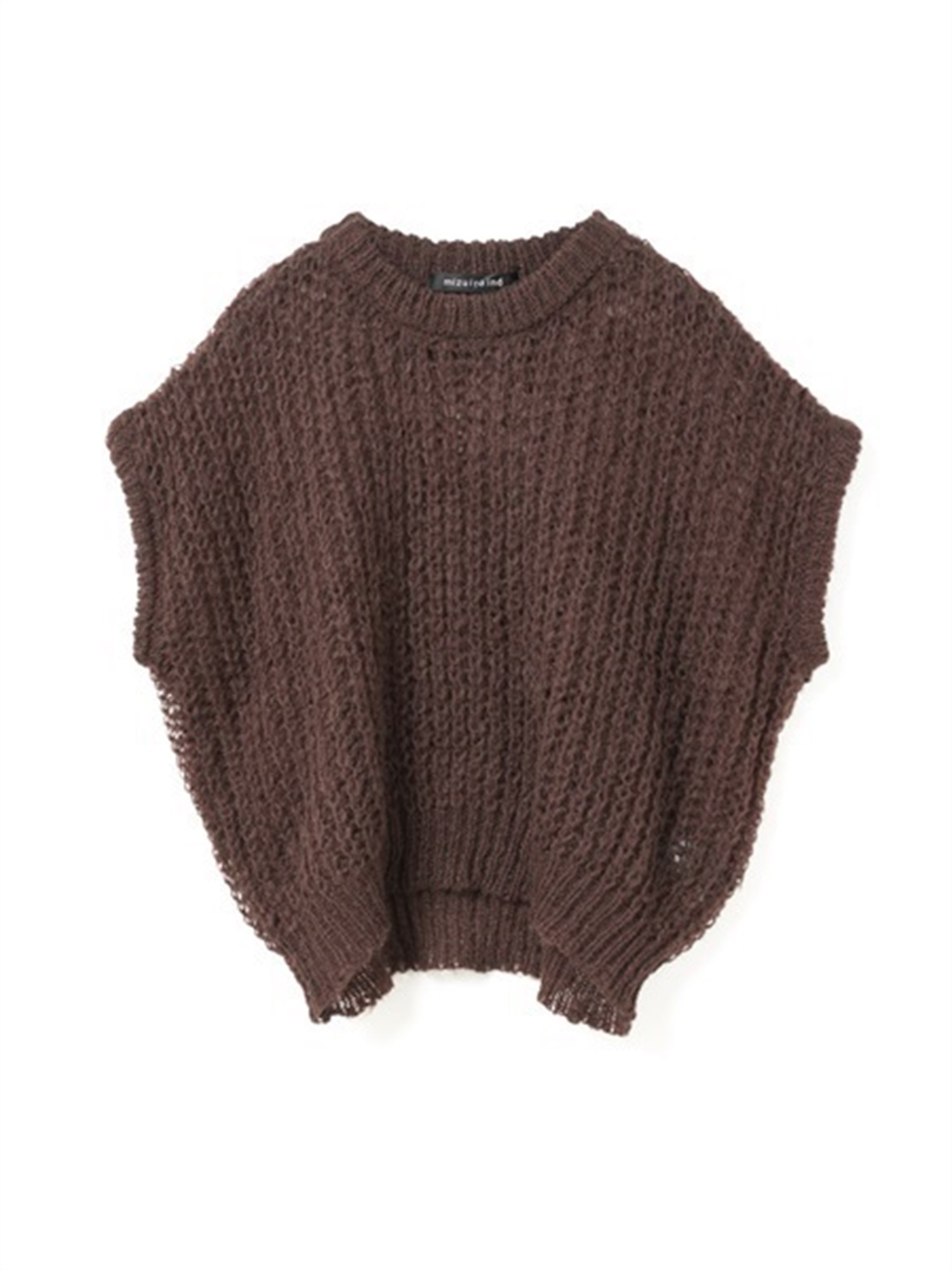 hairly cocoon wide vest | 3-220085(brown 44-Free)