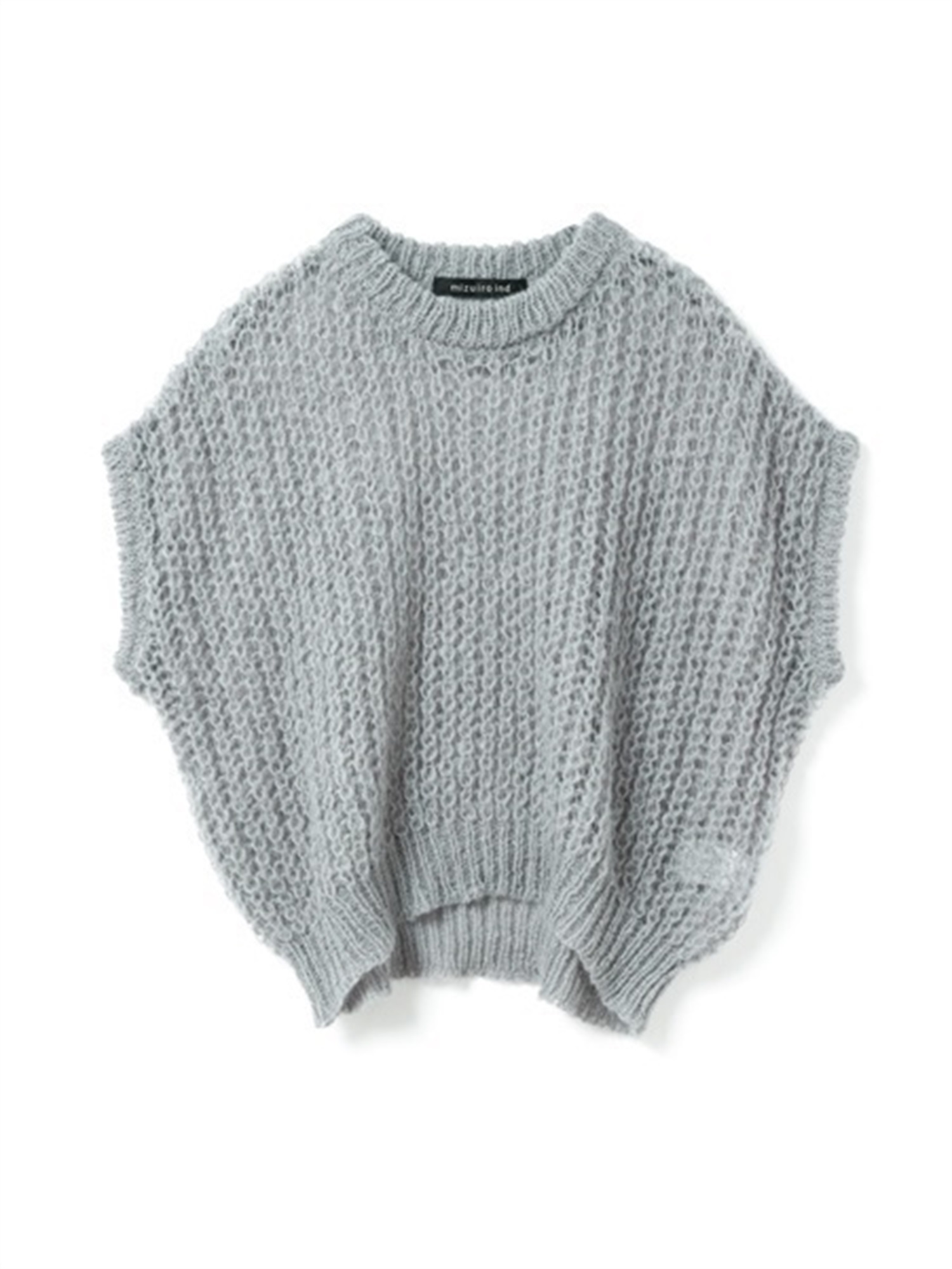 hairly cocoon wide vest | 3-220085(l.gray 90-Free)