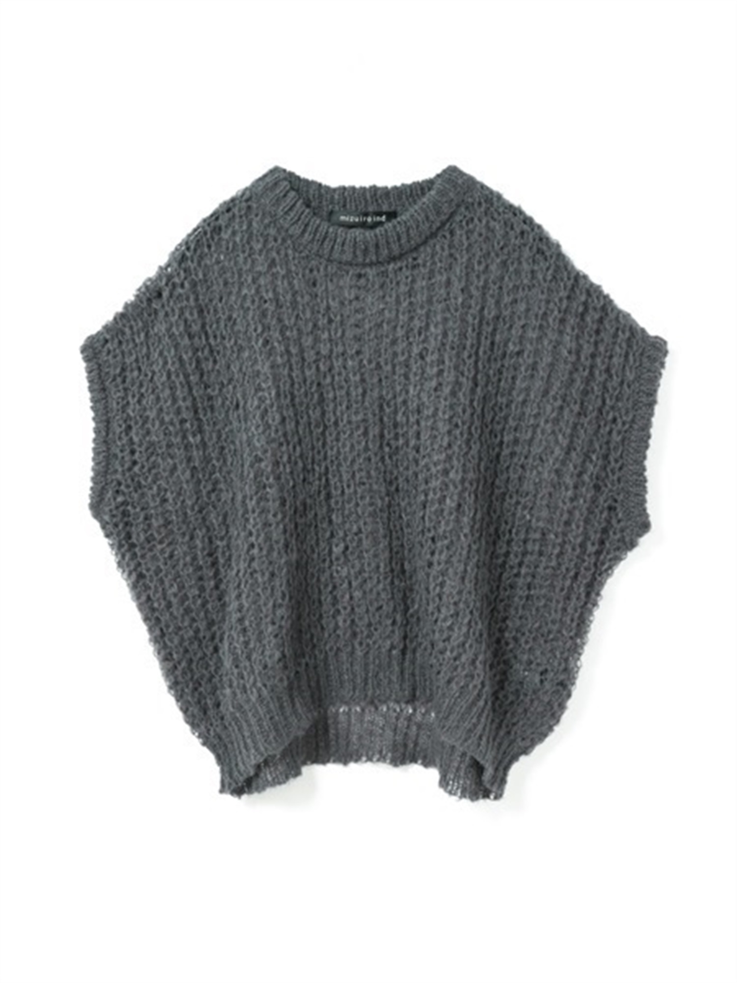 hairly cocoon wide vest | 3-220085(c.gray 92-Free)