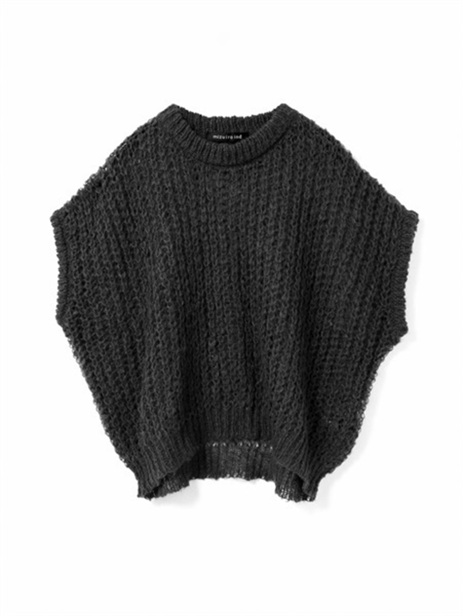 hairly cocoon wide vest | 3-220085(black 99-Free)