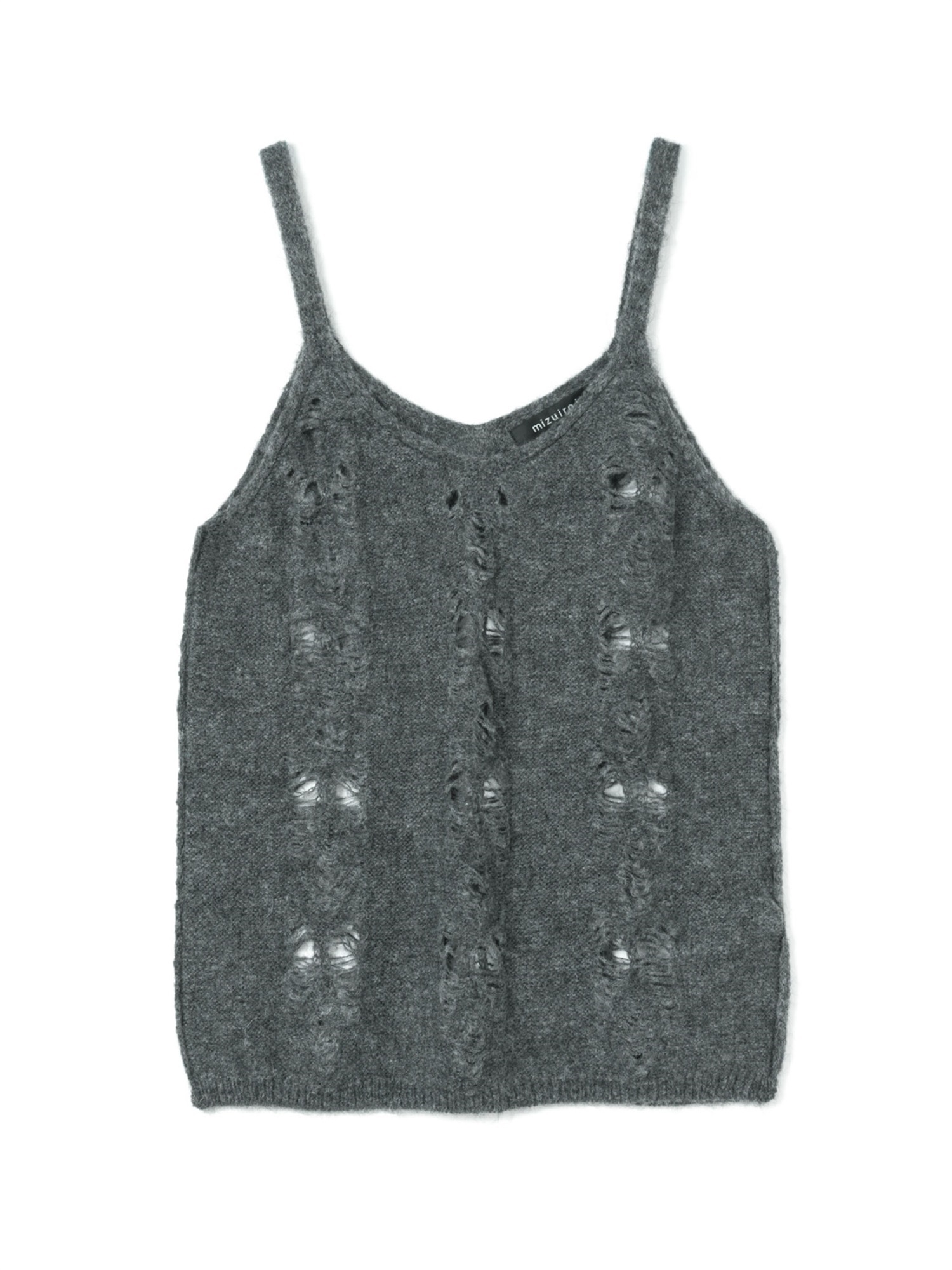 sheer pattern camisole vest | 3-220139(gray 91-Free)