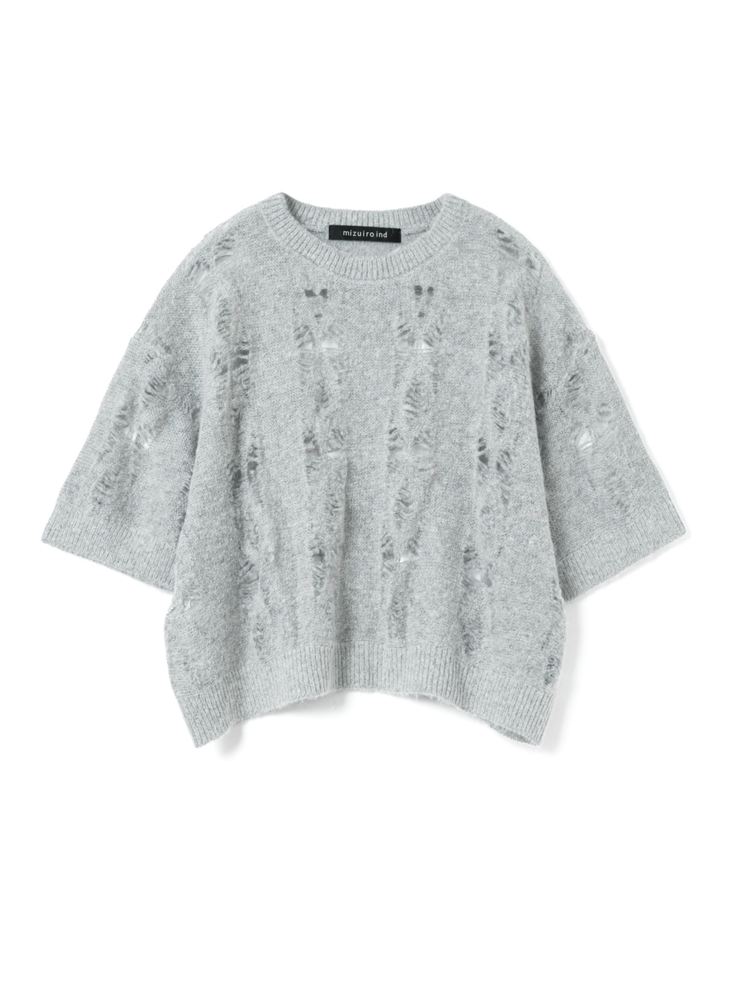 sheer pattern half slv P/O | 3-220140(l.gray 90-Free)