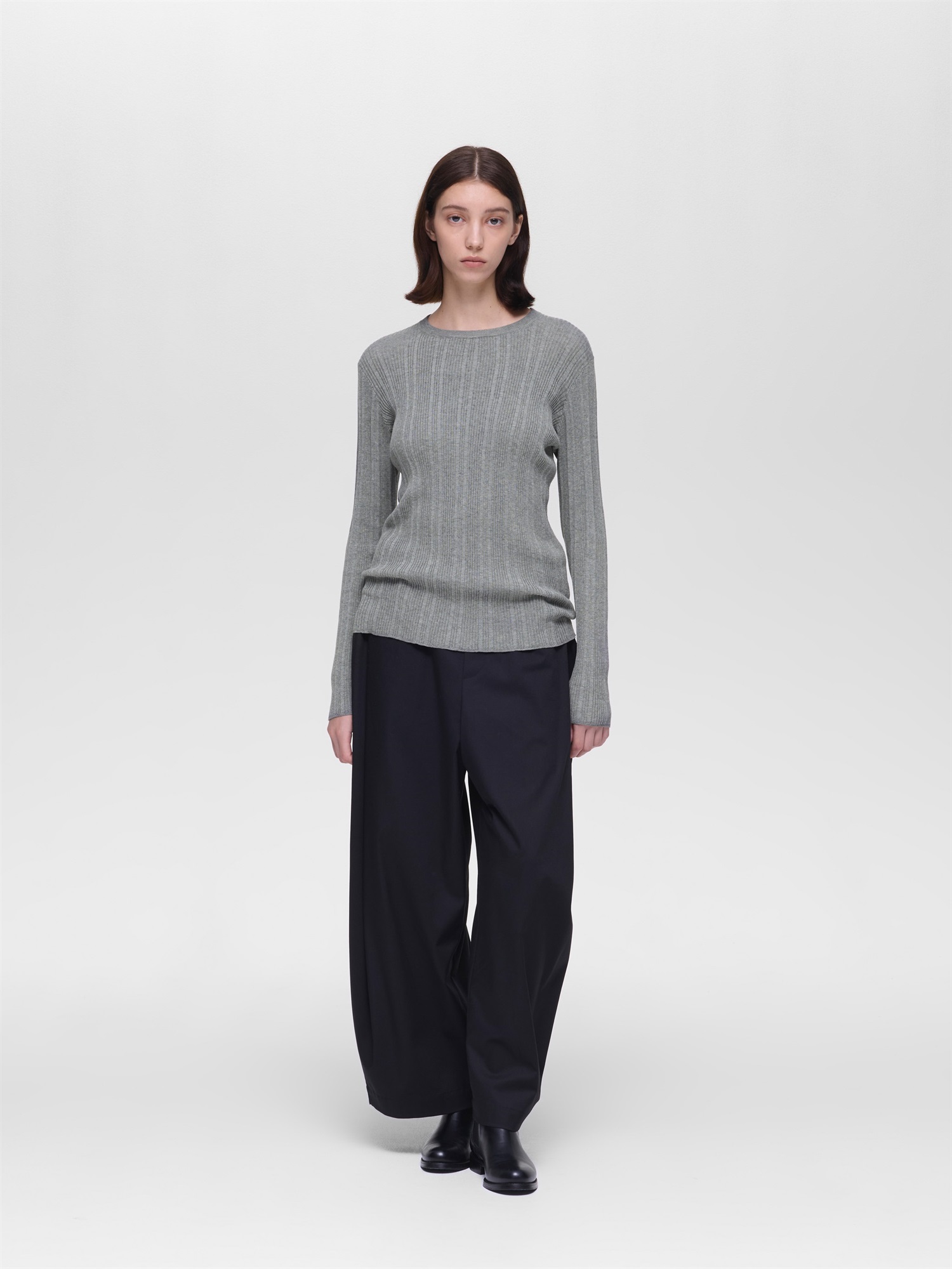 crew neck rib P/O | 3-220145