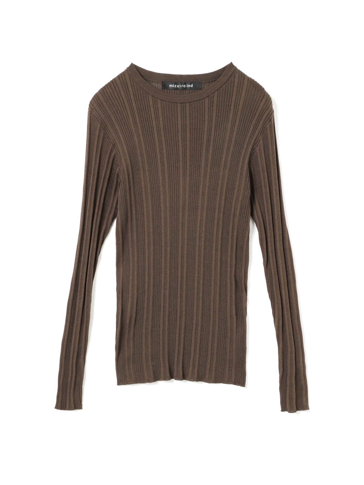 crew neck rib P/O | 3-220145(brown 44-Free)