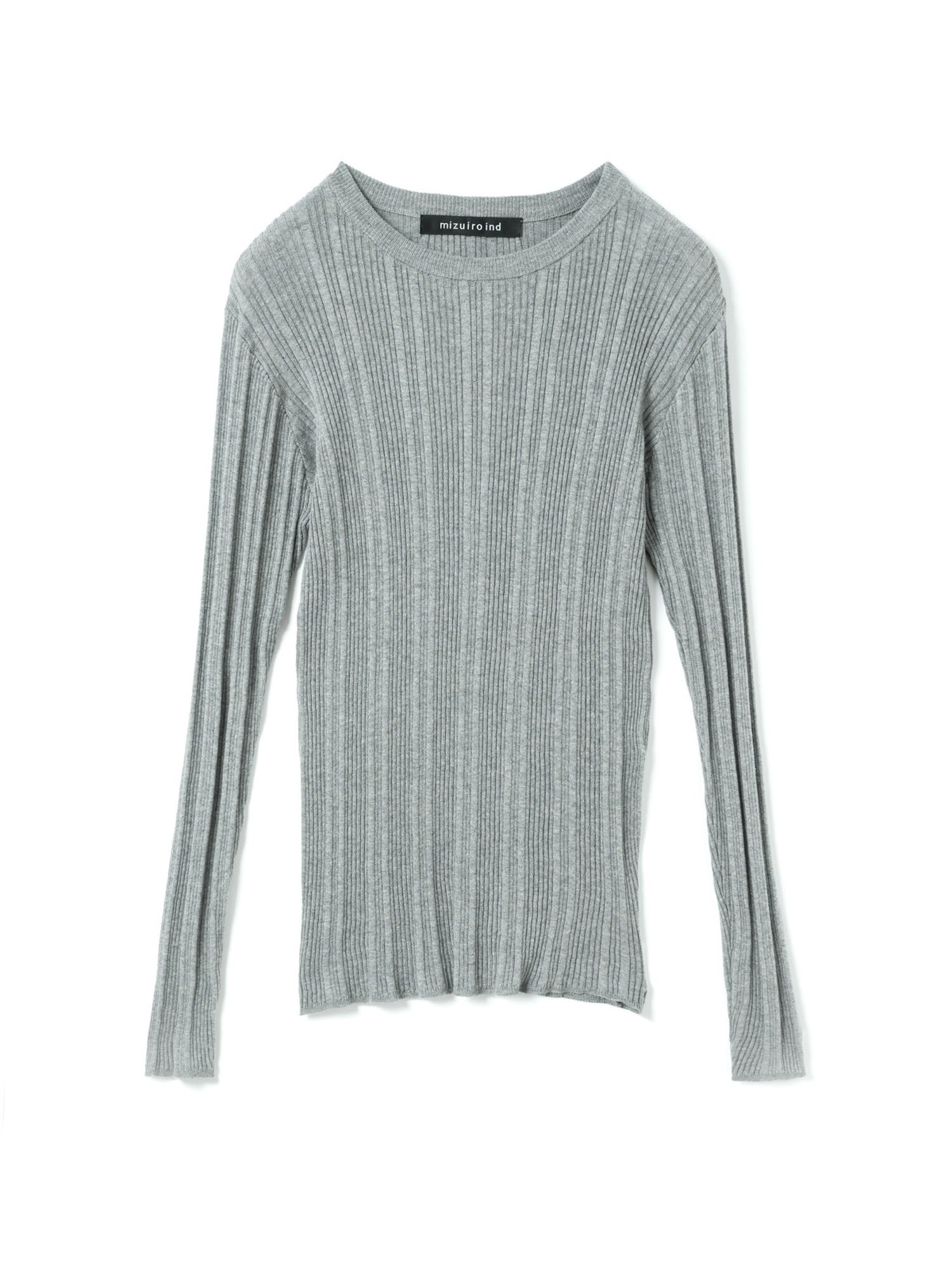 crew neck rib P/O | 3-220145(gray 91-Free)