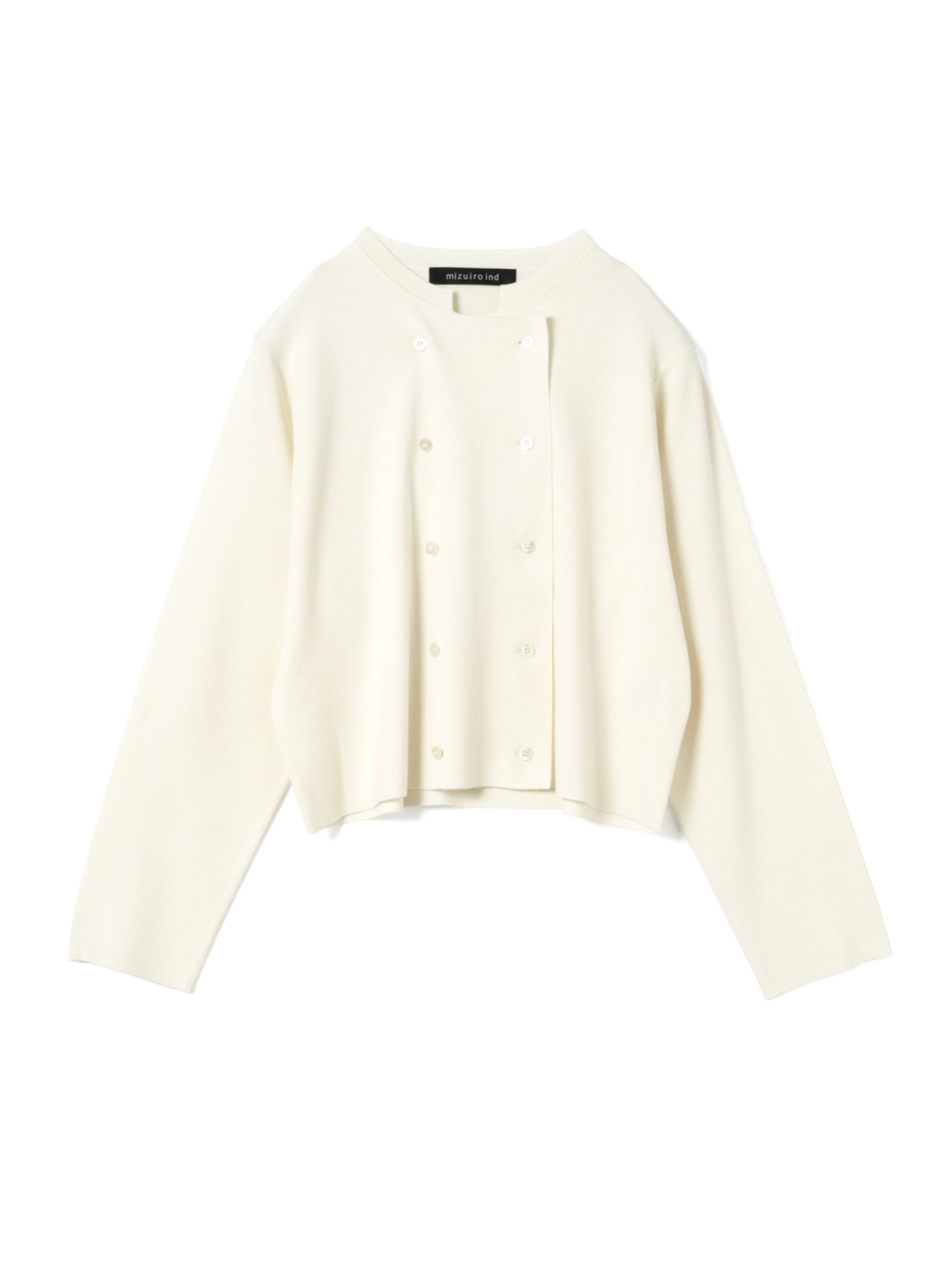 stand collar double breasted C/D | 3-220147(off white 11-Free)