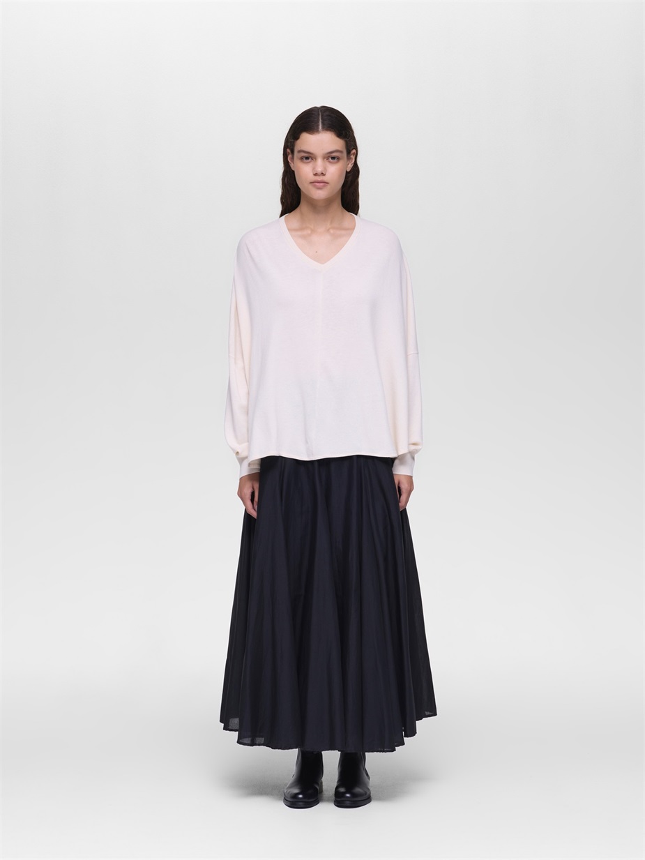 V neck cocoon P/O | 3-220148