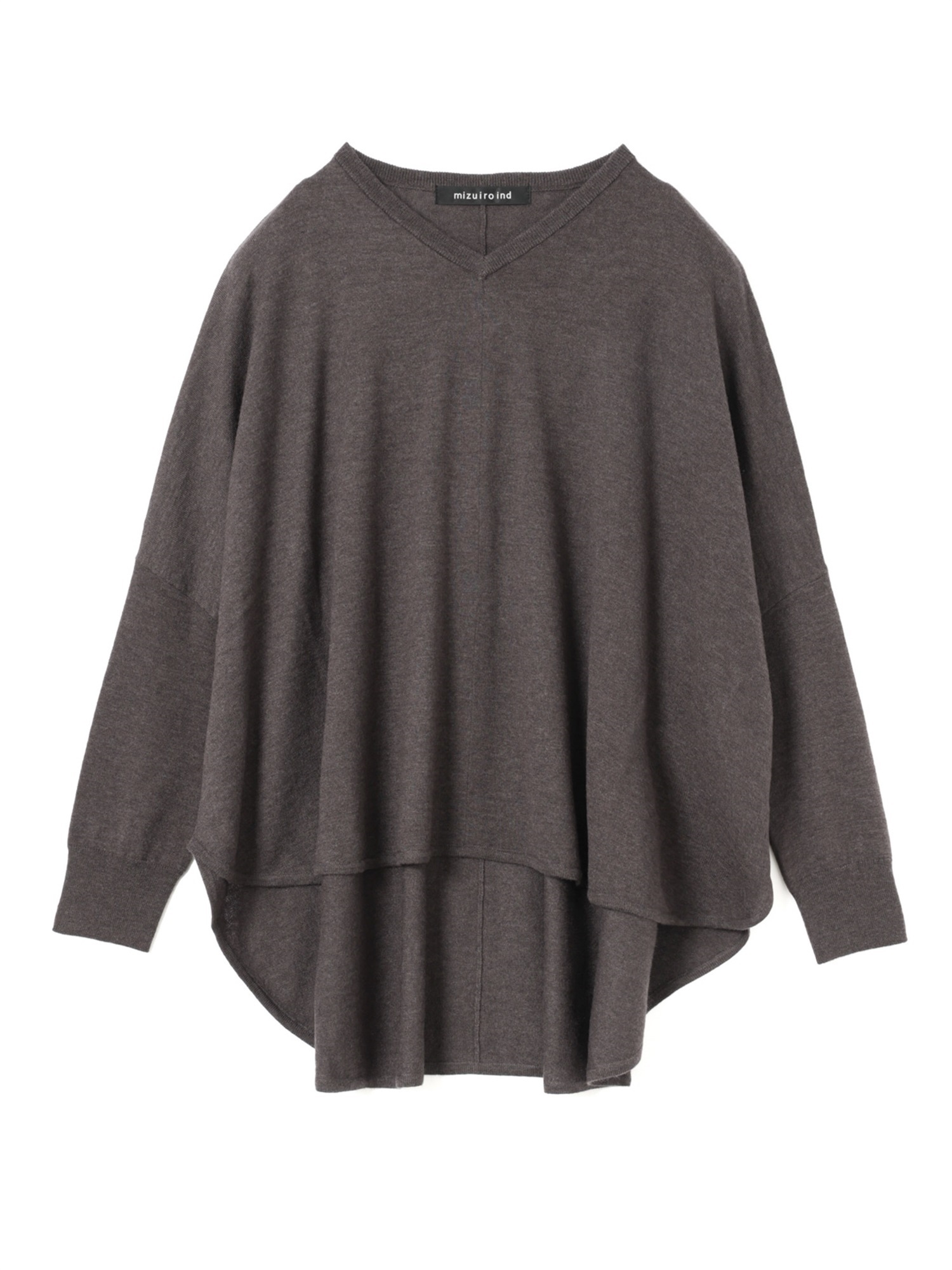 V neck cocoon P/O | 3-220148(brown 44-Free)