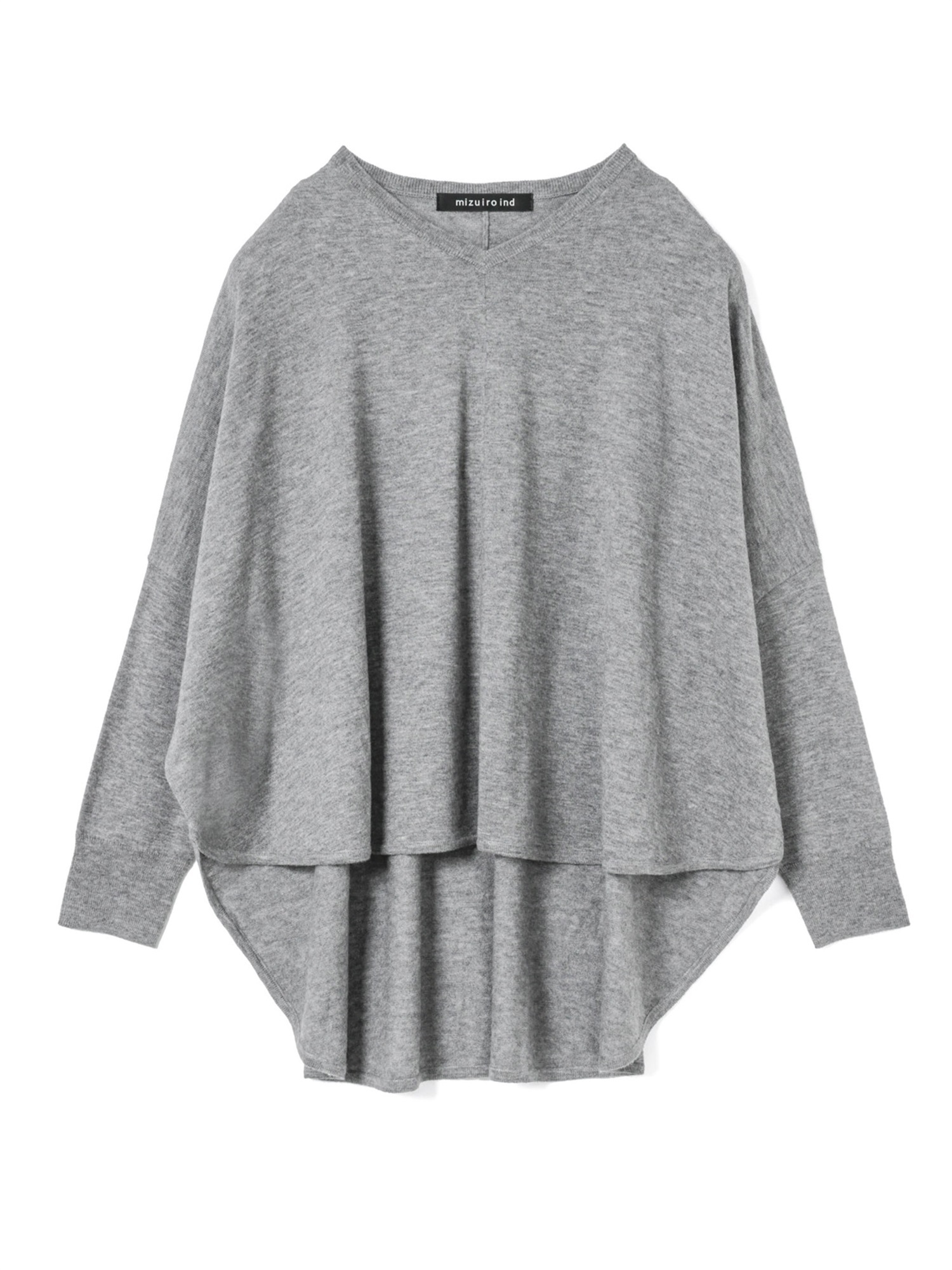 V neck cocoon P/O | 3-220148(gray 91-Free)