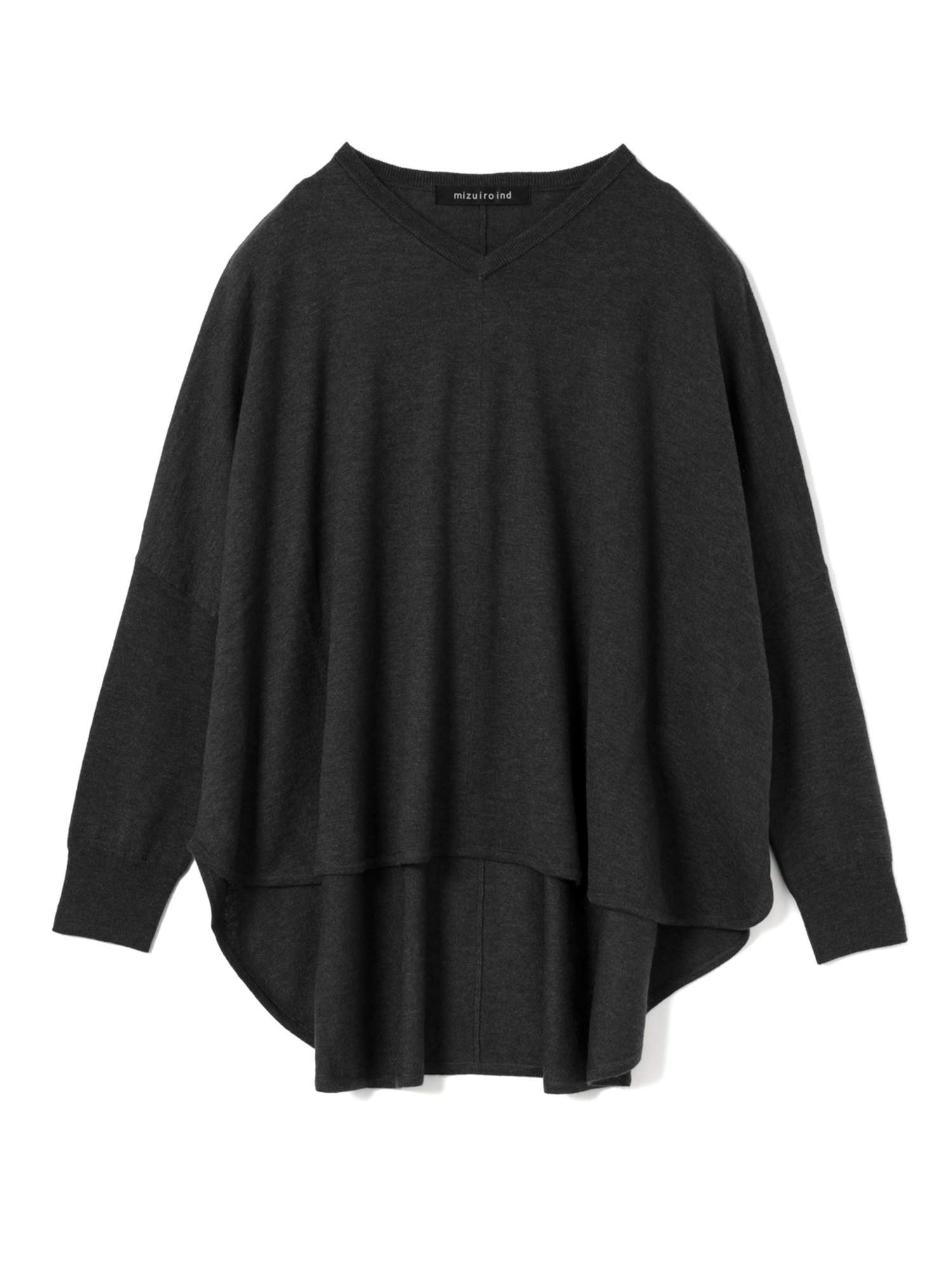 V neck cocoon P/O | 3-220148(black 99-Free)