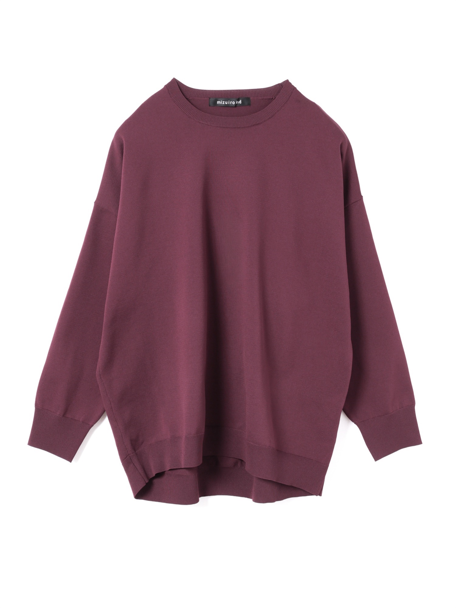 crew neck wide P/O | 3-220150(wine 43-Free)
