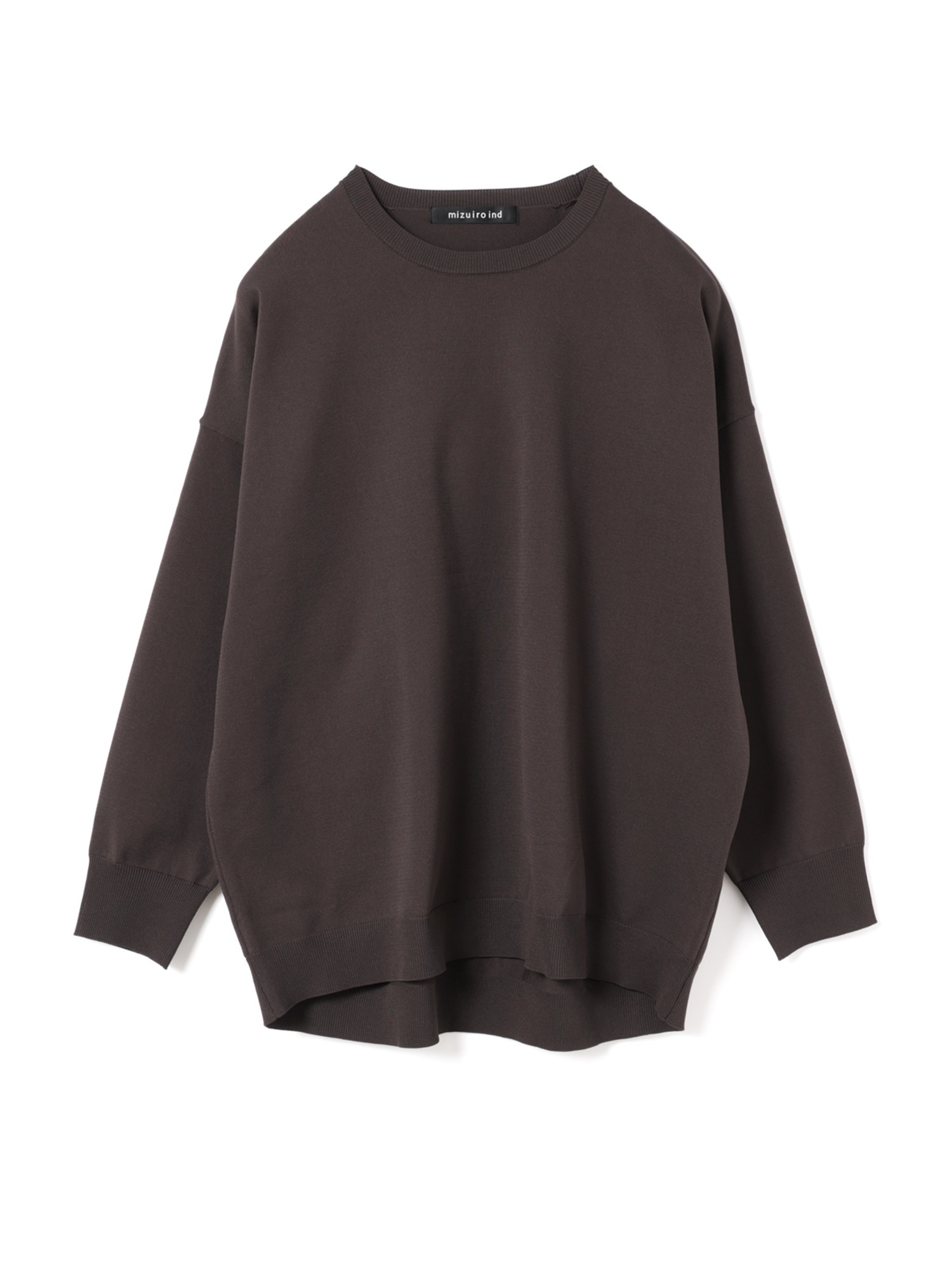 crew neck wide P/O | 3-220150(brown 44-Free)
