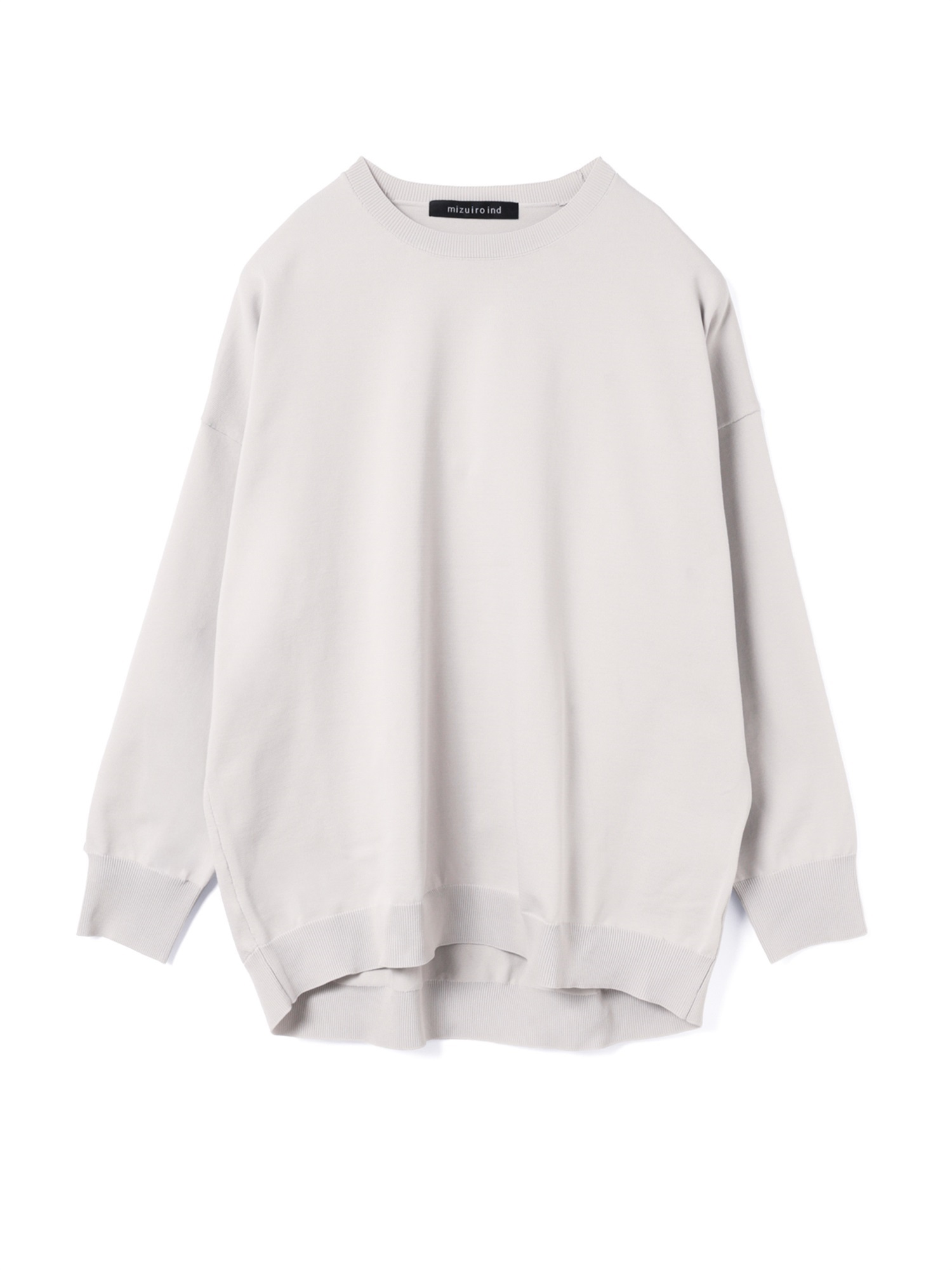 crew neck wide P/O | 3-220150(l.gray 90-Free)
