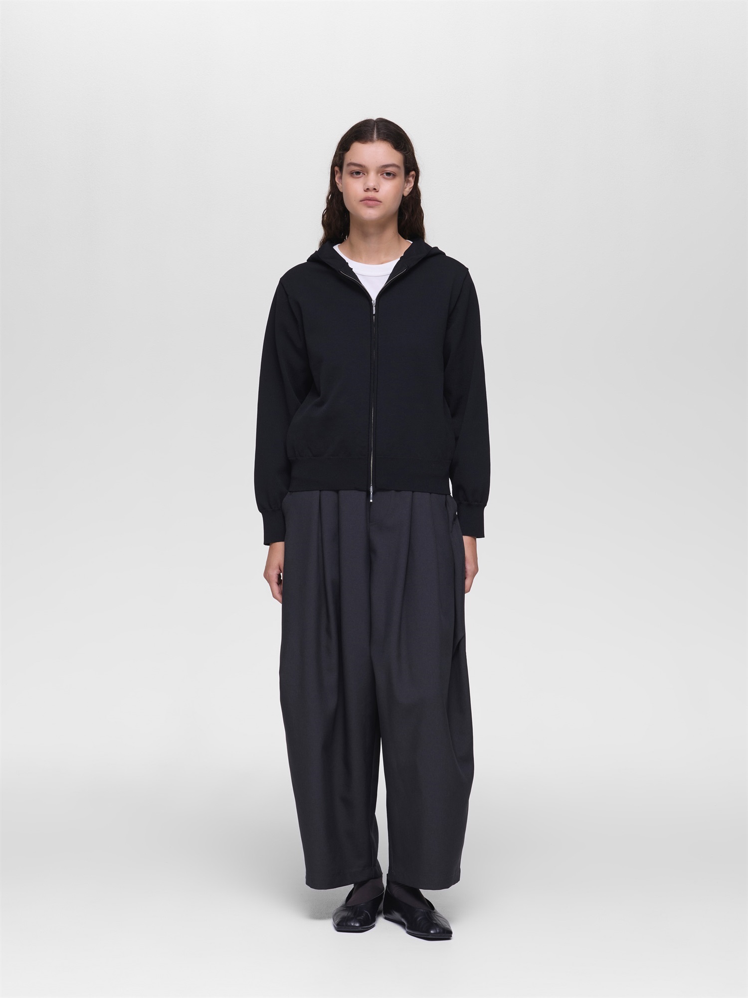 hooded zip knit | 3-220152