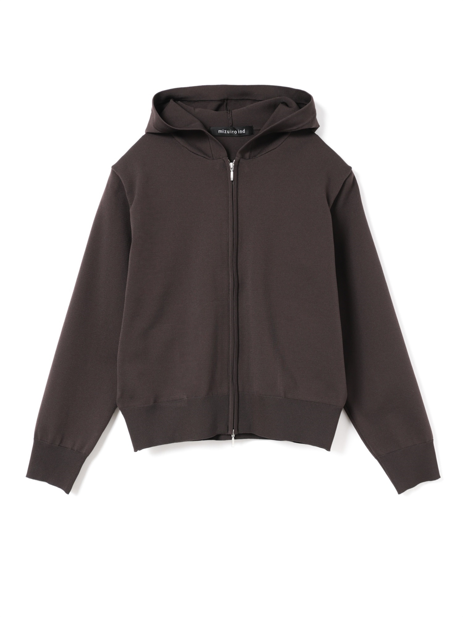 hooded zip knit | 3-220152(brown 44-Free)