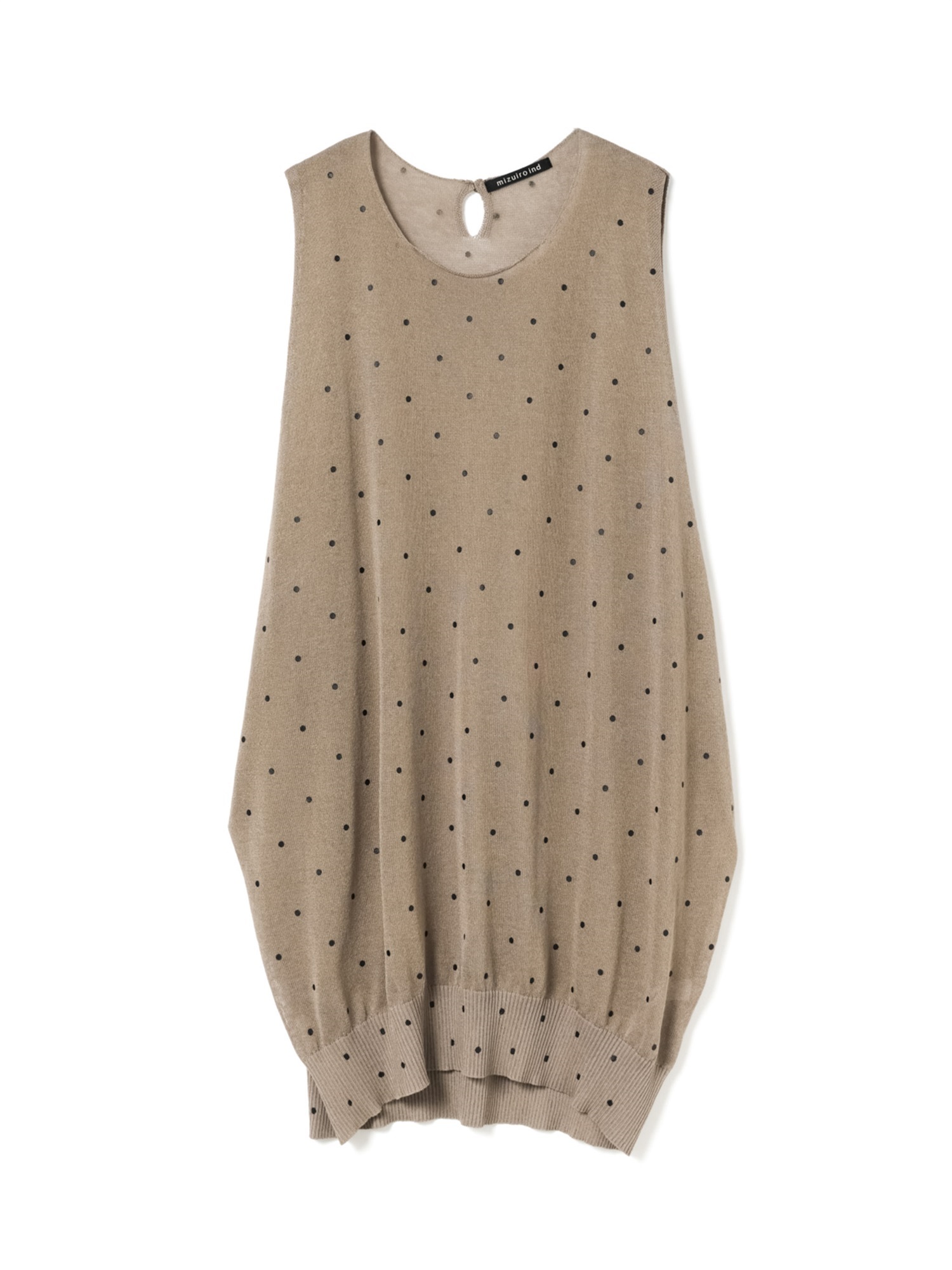 dots print vest | 3-220155(beige 20-Free)