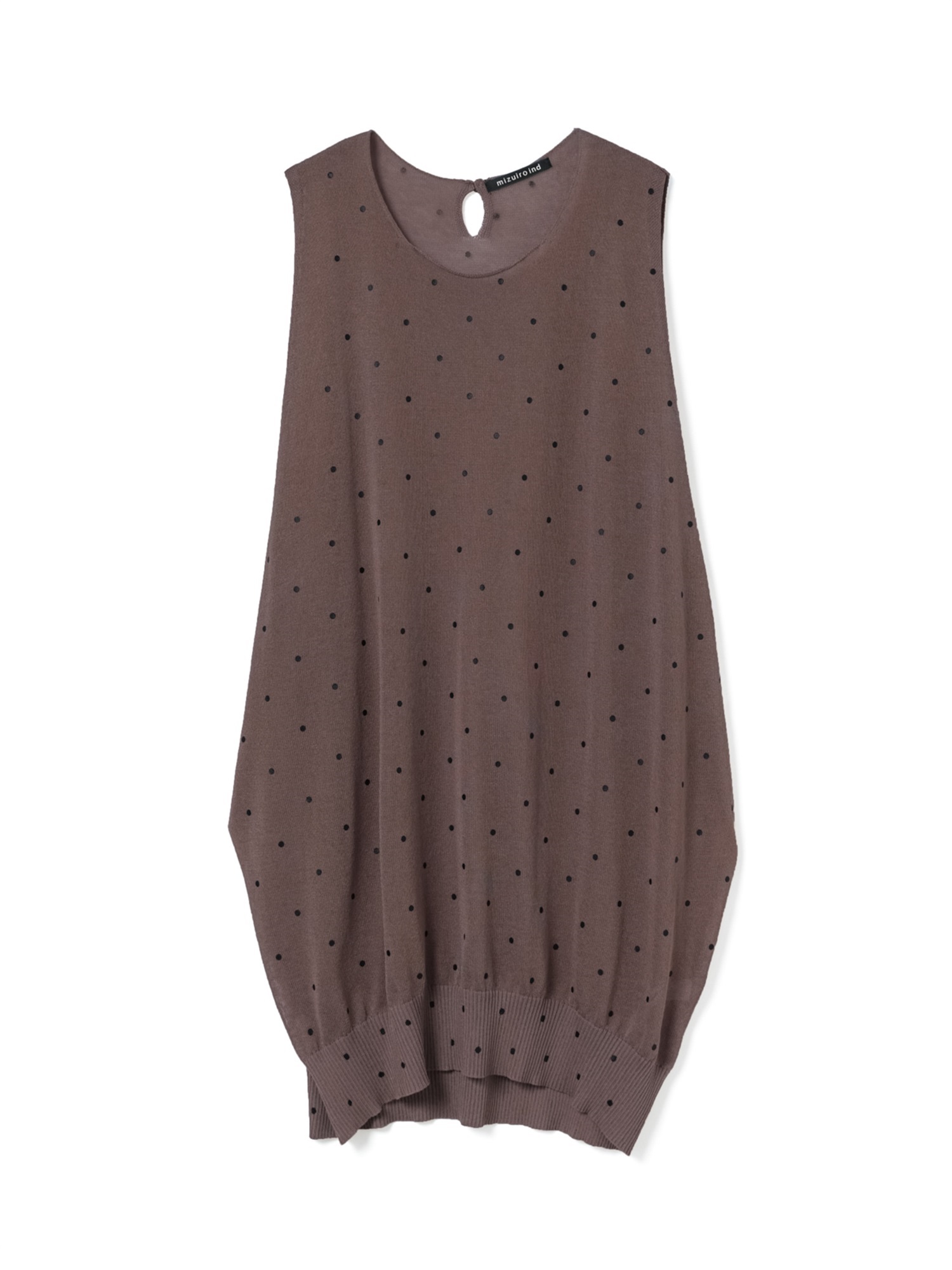 dots print vest | 3-220155(brown 44-Free)