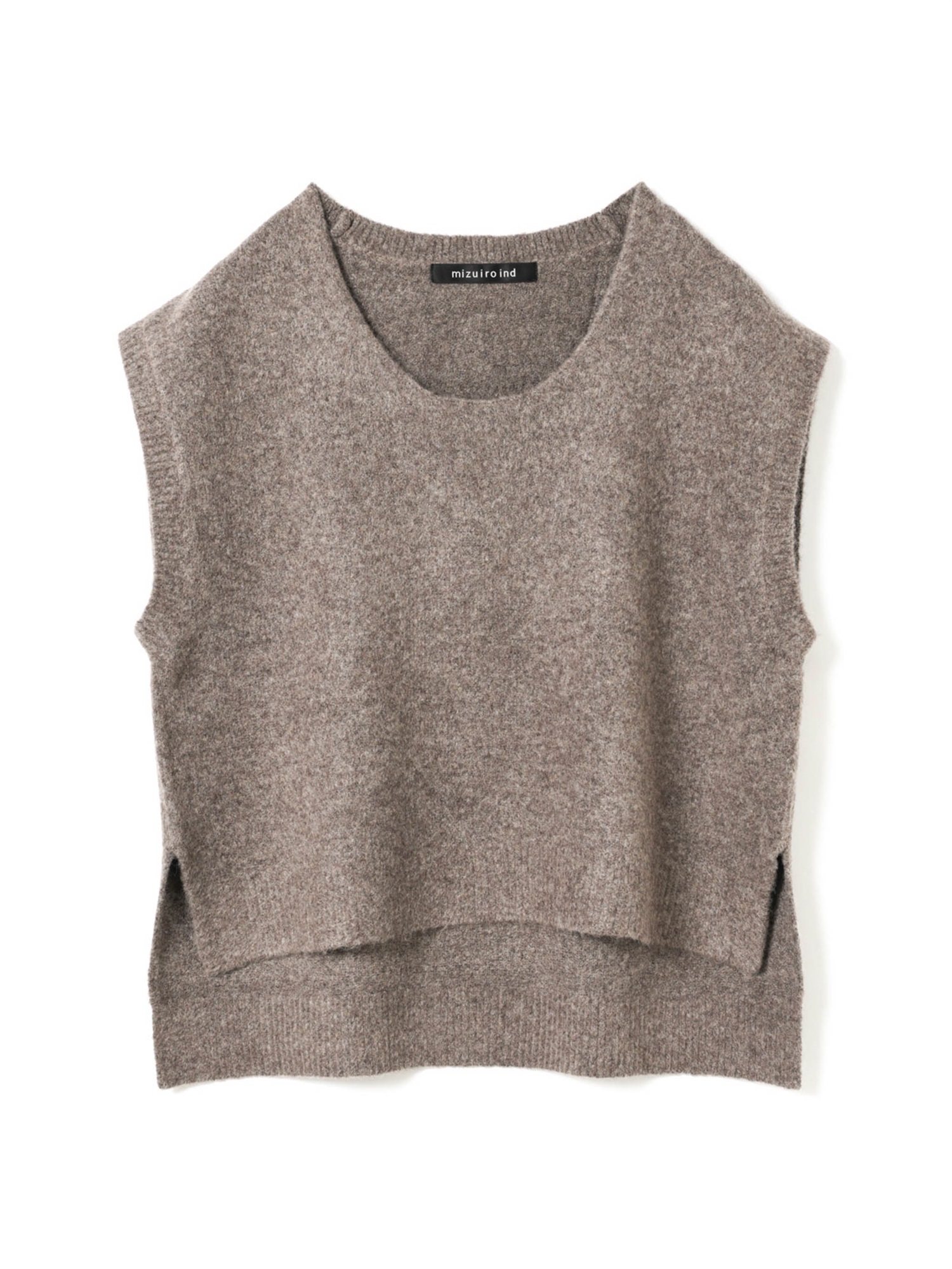 U neck vest | 3-220157(brown 44-Free)