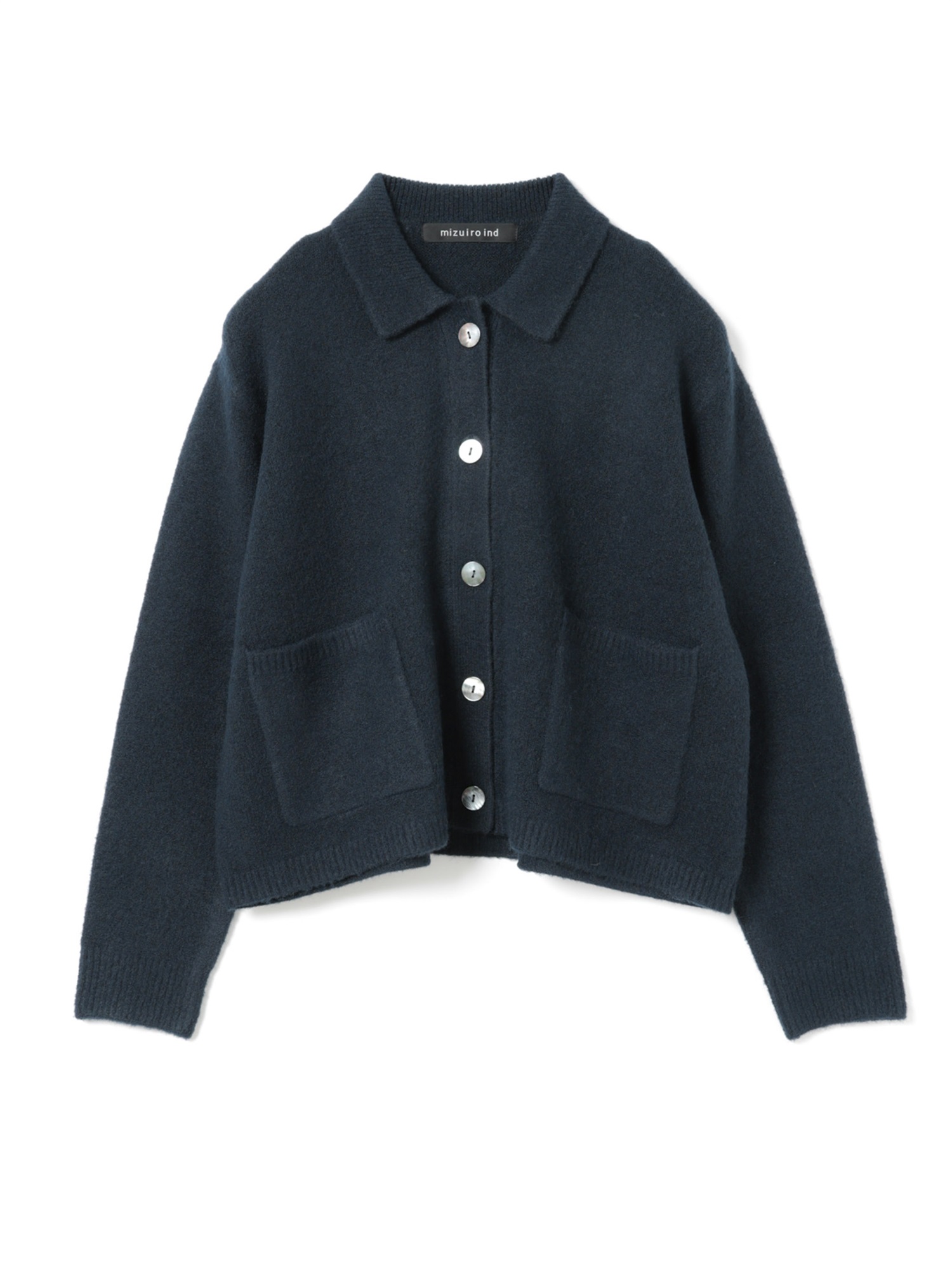 high neck shirt collar short C/D | 3-220158(navy 77-Free)