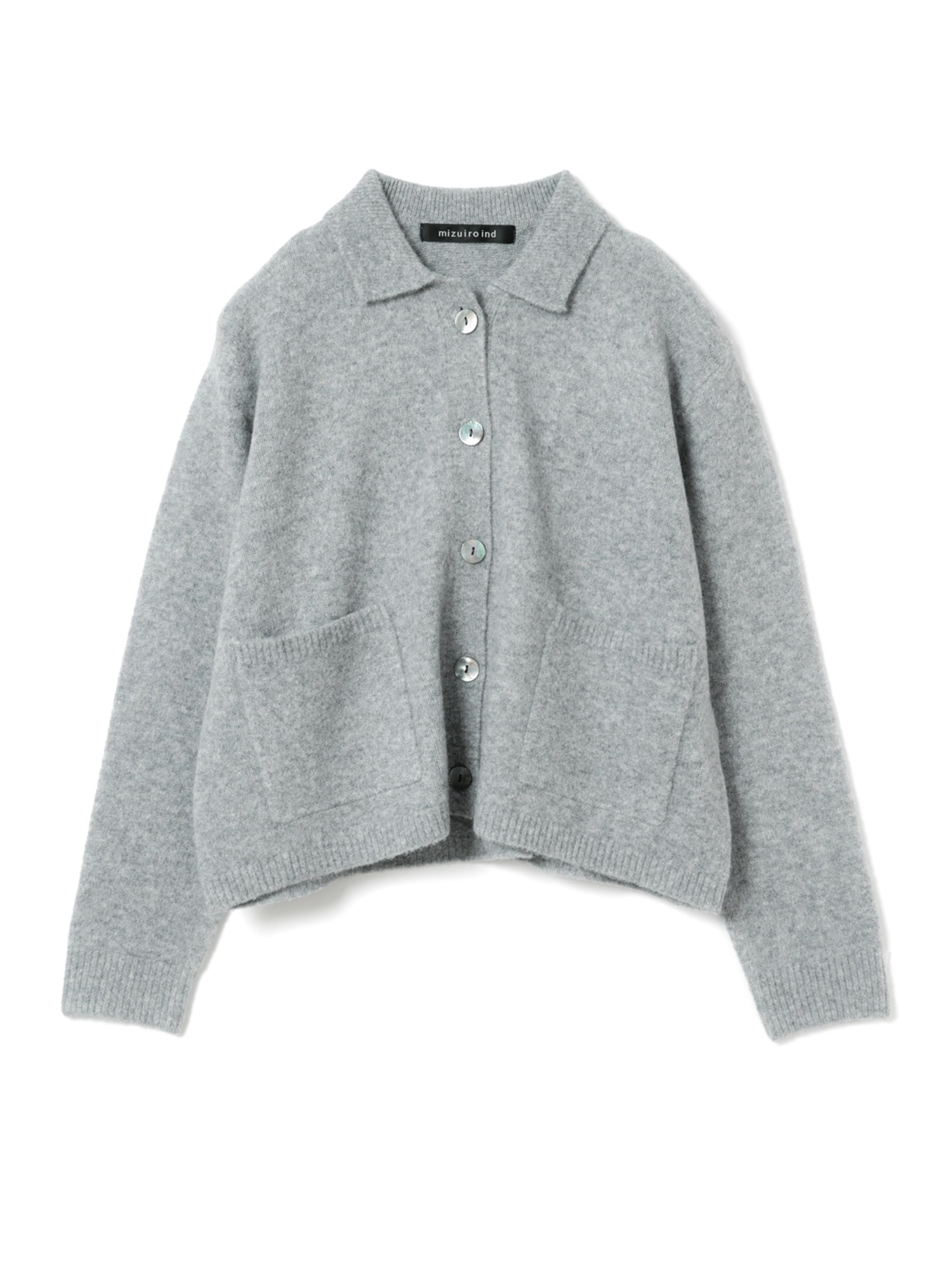 high neck shirt collar short C/D | 3-220158(gray 91-Free)