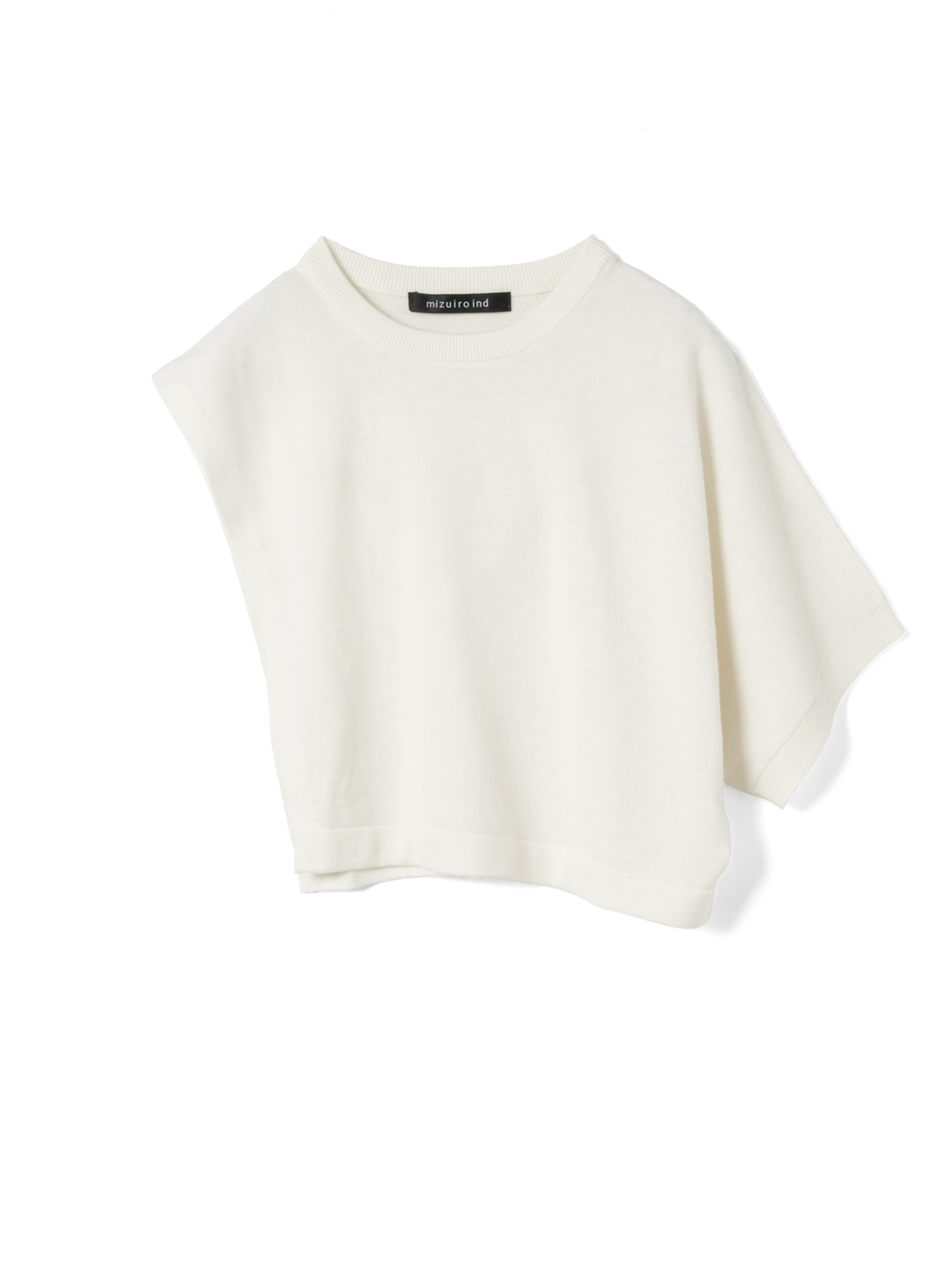 asymmetry crew neck P/O | 3-220163(ivory 12-Free)