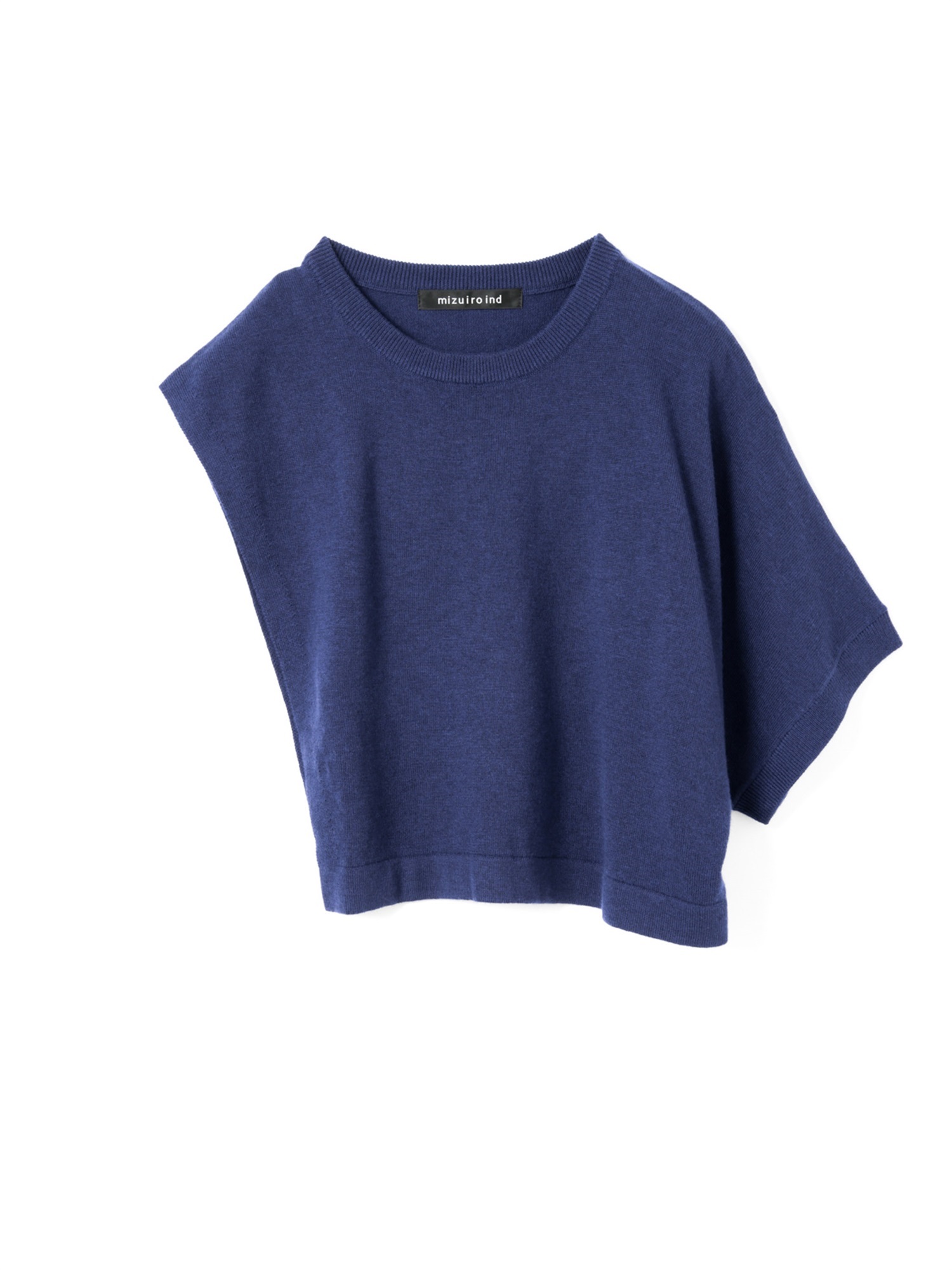 asymmetry crew neck P/O | 3-220163(blue 31-Free)