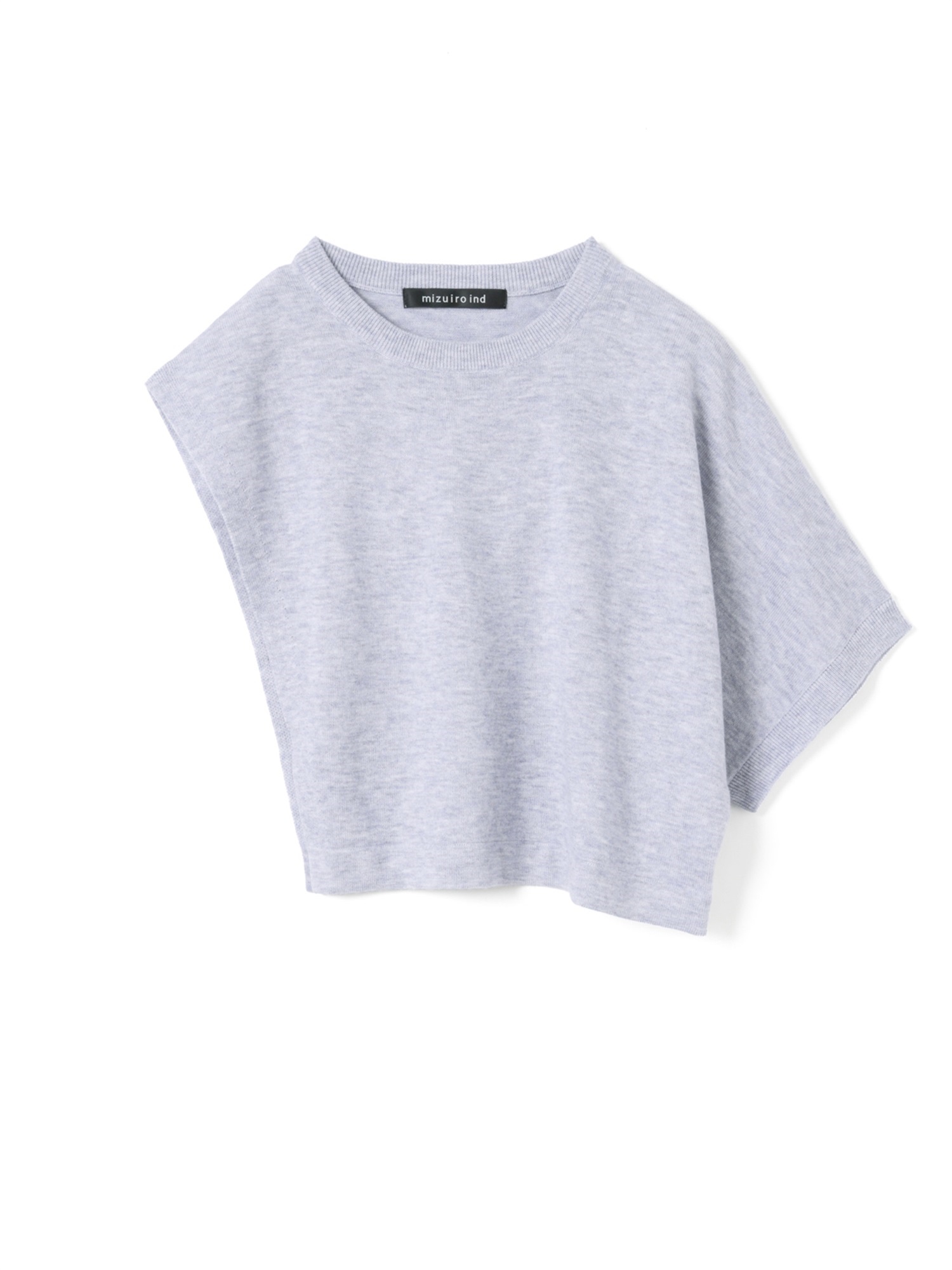 asymmetry crew neck P/O | 3-220163(l.gray 90-Free)